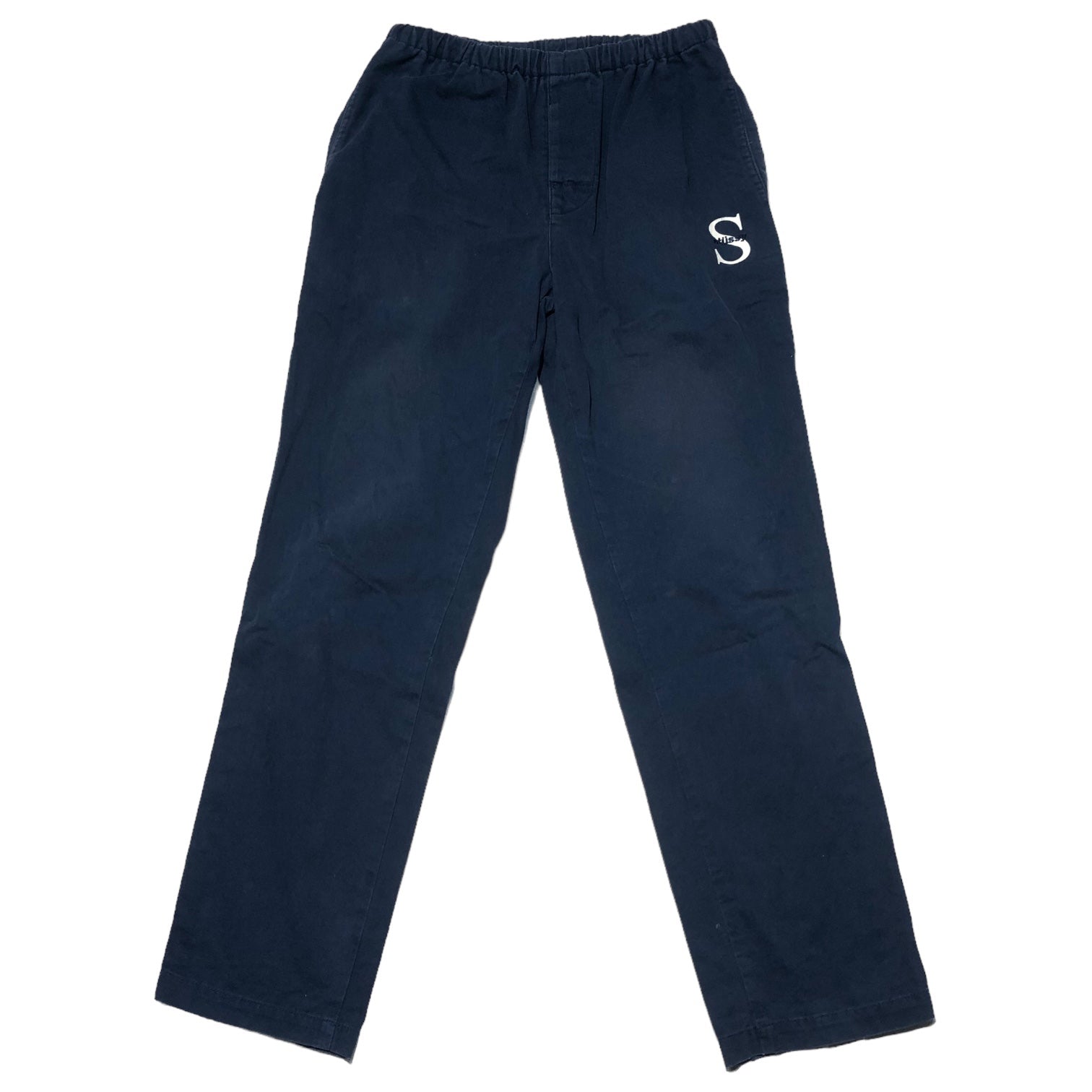 STUSSY(ステューシー) S logo side line easy pants ロゴ サイドライン イージー パンツ M ネイビー
