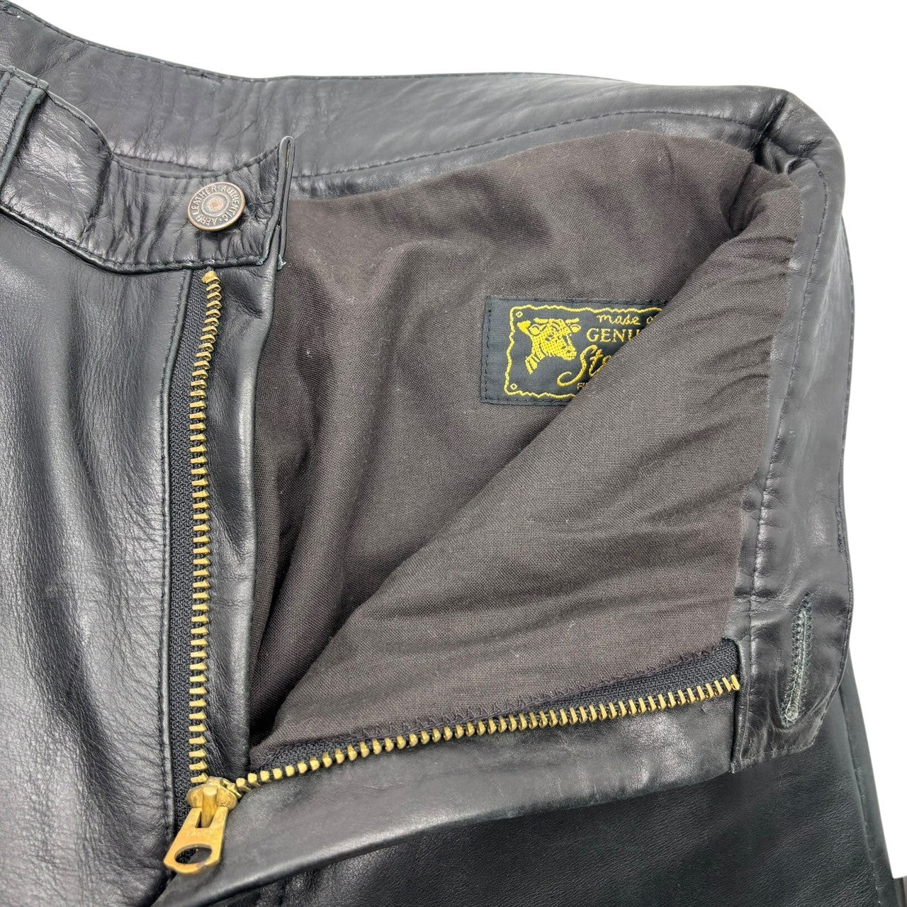 Aero(エアロ) Leather biker pants レザー バイカー パンツ 28 ブラック