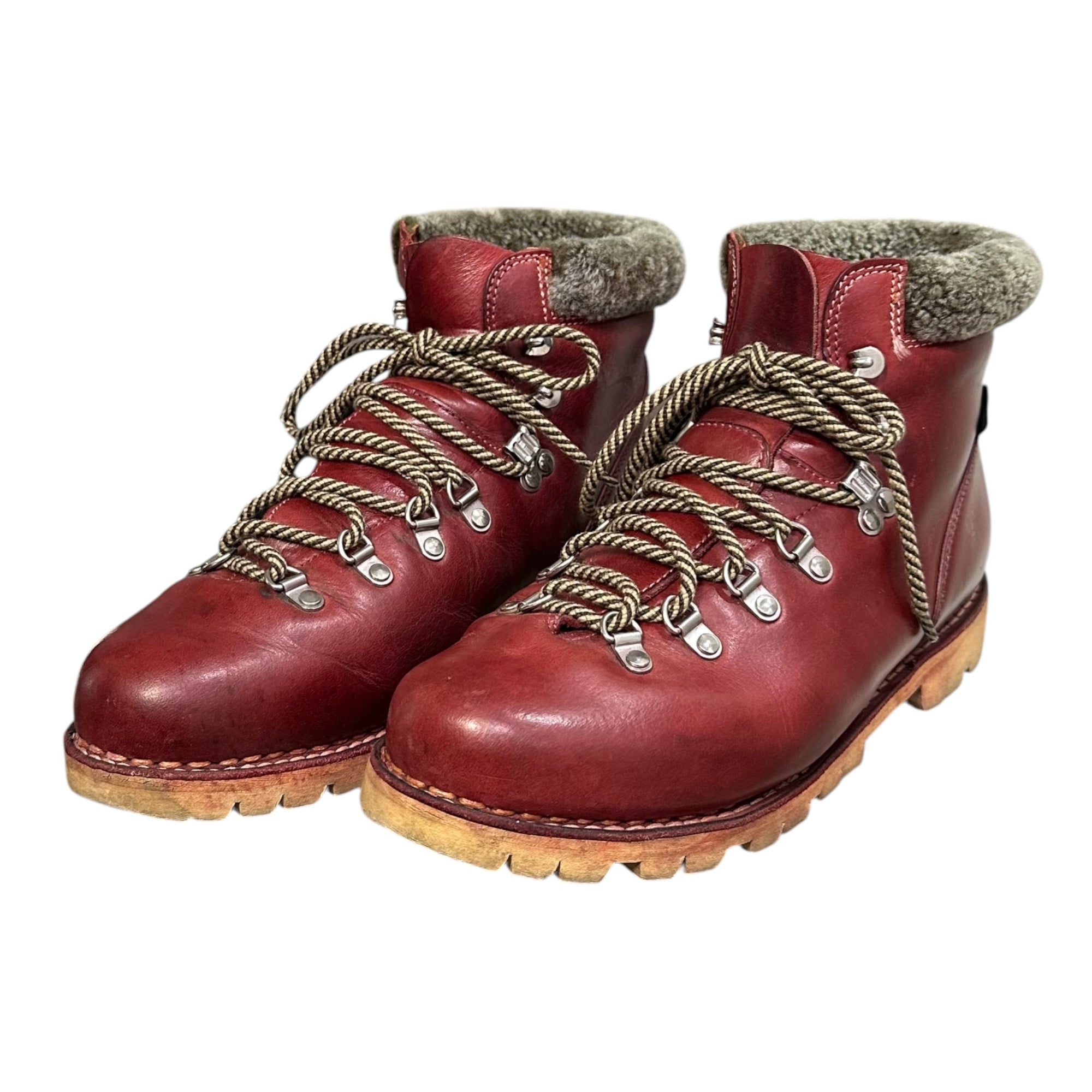 ISSEY MIAYAKE × Paraboot(イッセイミヤケ × パラブーツ) Mouton Boa Mountain Boots ムートン ボア マウンテン ブーツ ME13-AJ004-24 120206 27cm バーガンディ フランス製