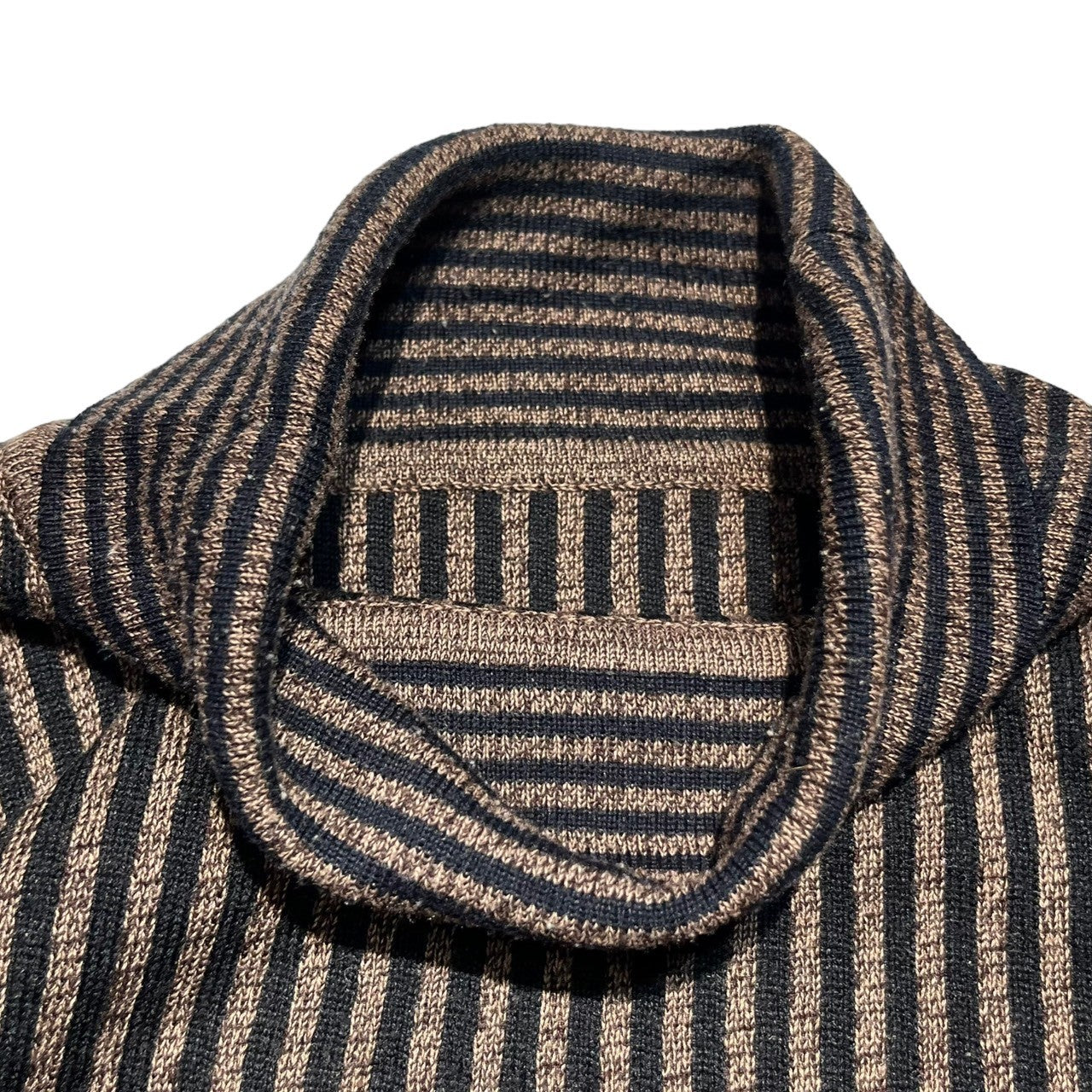 FENDI(フェンディ) 90's Zucca pattern striped turtleneck knit ズッカ柄 タートルネック ニット 表記無し(M~L程度) ブラウン×ブラック 90年代 ヴィンテージ OLD