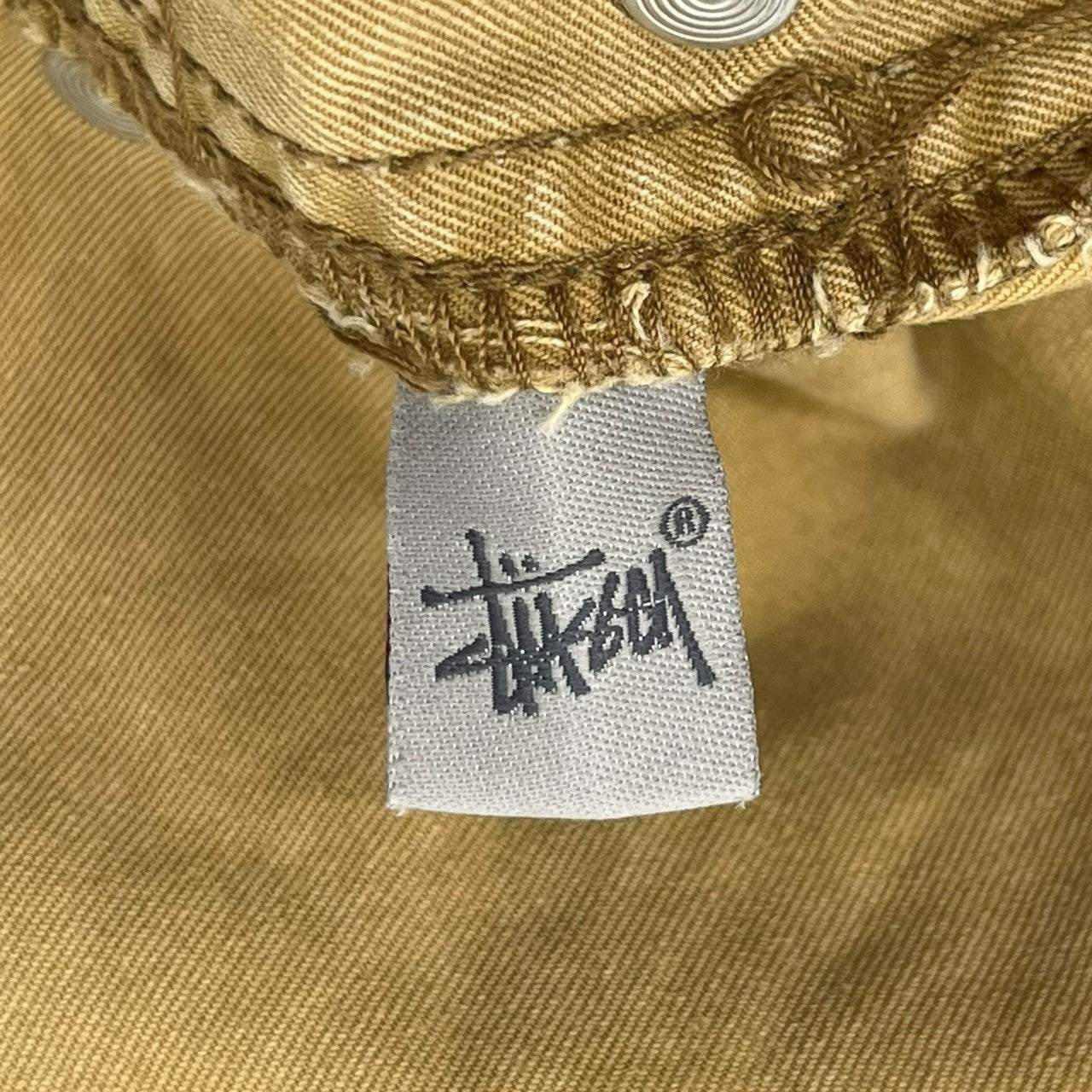 STUSSY(ステューシー) Distressed double knee overalls ユーズド加工 ダブルニー オーバーオール M ブラウン