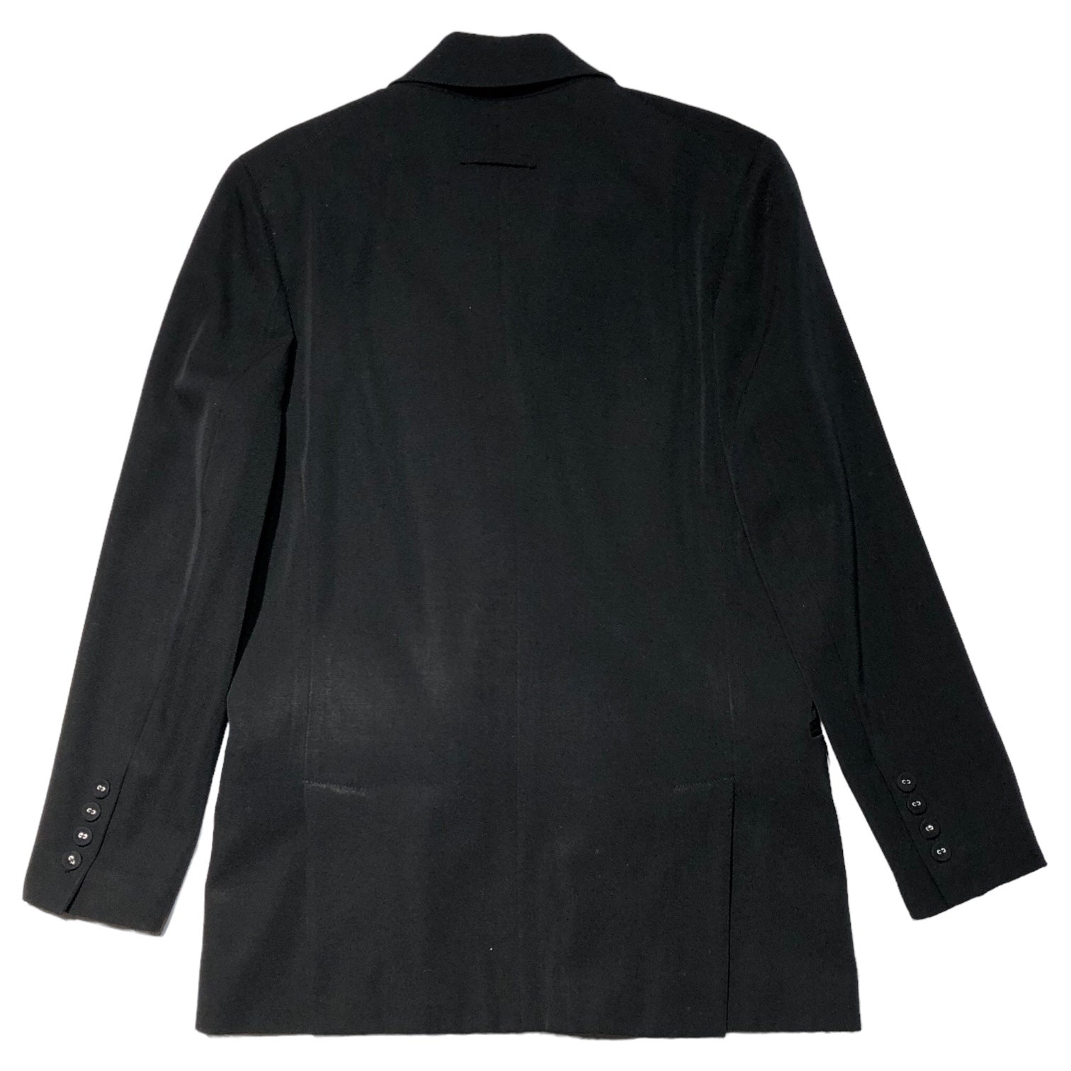 Jean Paul GAULTIER FEMME(ジャンポールゴルチエファム) 90's Big lapel design double jacket setup ビッグ ラペル デザイン ダブル ジャケット セットアップ 40(L程度) ブラック スーツ アーカイブ