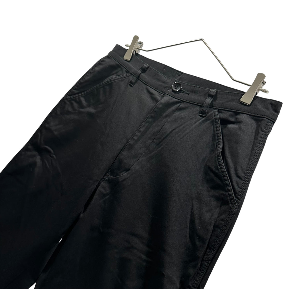 COMME des GARCONS(コムデギャルソン) 2004AW Co/Ny Straight Pants コットン ナイロン ストレート パンツ GN-P027 M ブラック AD2004 男性着用可