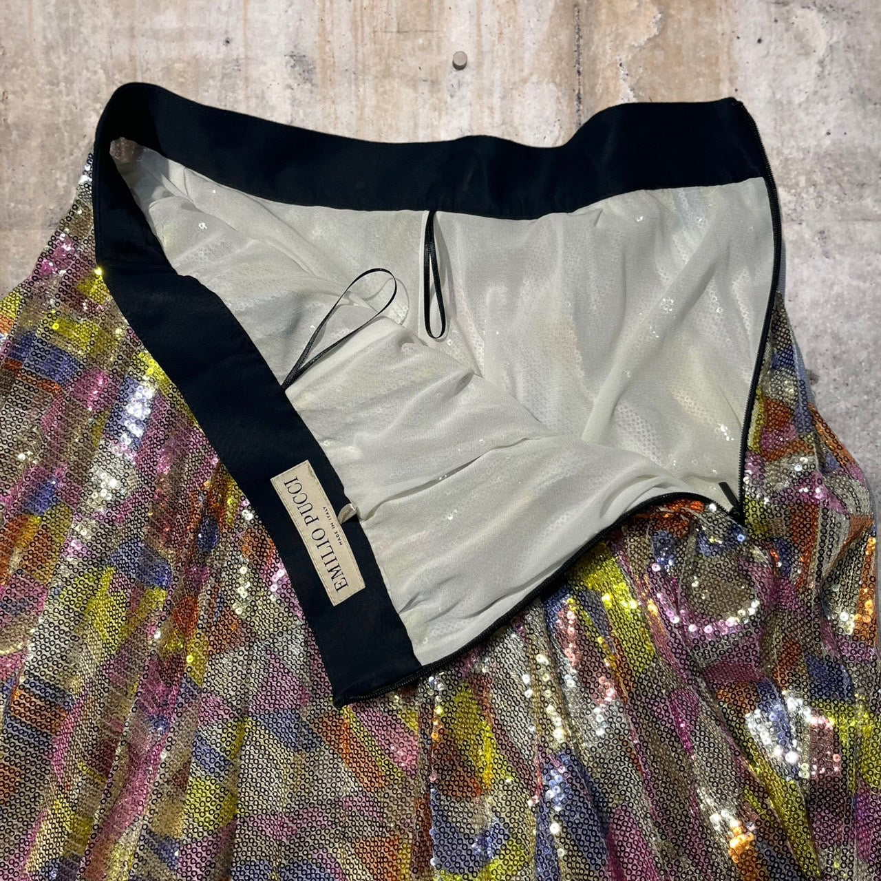 EMILIO PUCCI(エミリオプッチ) スパンコールスカート 0RRV40-0R747 36(S) ミックス