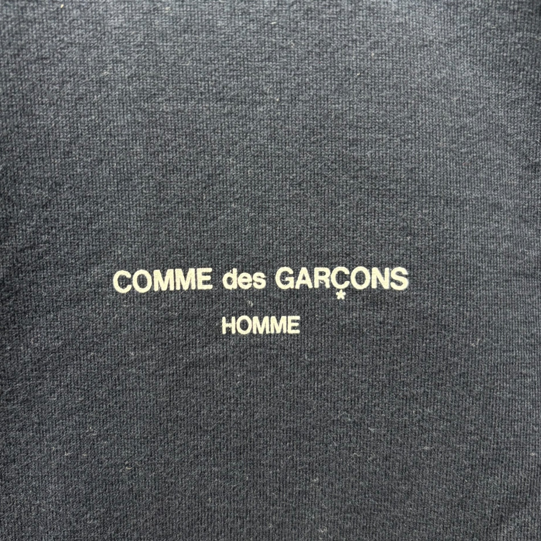COMME des GARCONS HOMME(コムデギャルソンオム) 23AW Cotton Jersey Product Print Logo T-Shirt 綿天竺 製品プリント ロゴ Tシャツ HL-T009 XL ネイビー AD2023