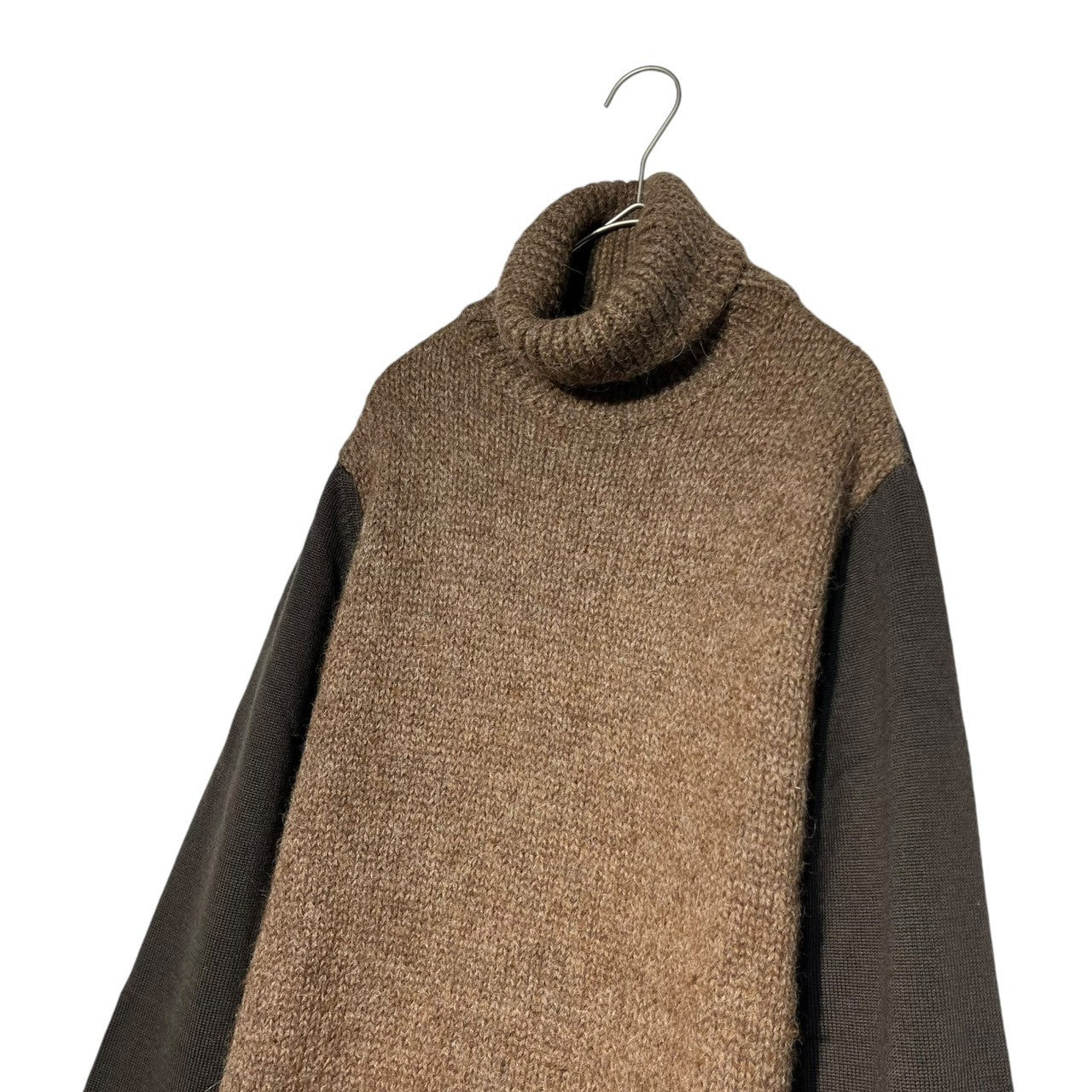 Neil Barrett(ニールバレット) 00's Turtleneck wool switching knit L ブラウン