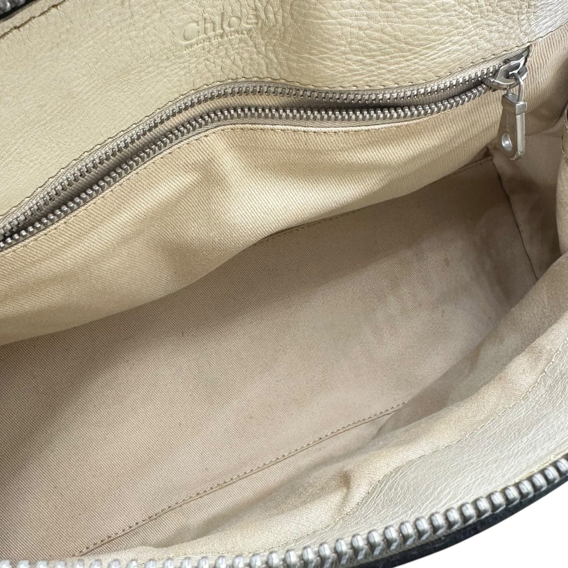 CHLOE(クロエ) EDITH エディス ステッチ レザー ハンド バッグ アイボリー