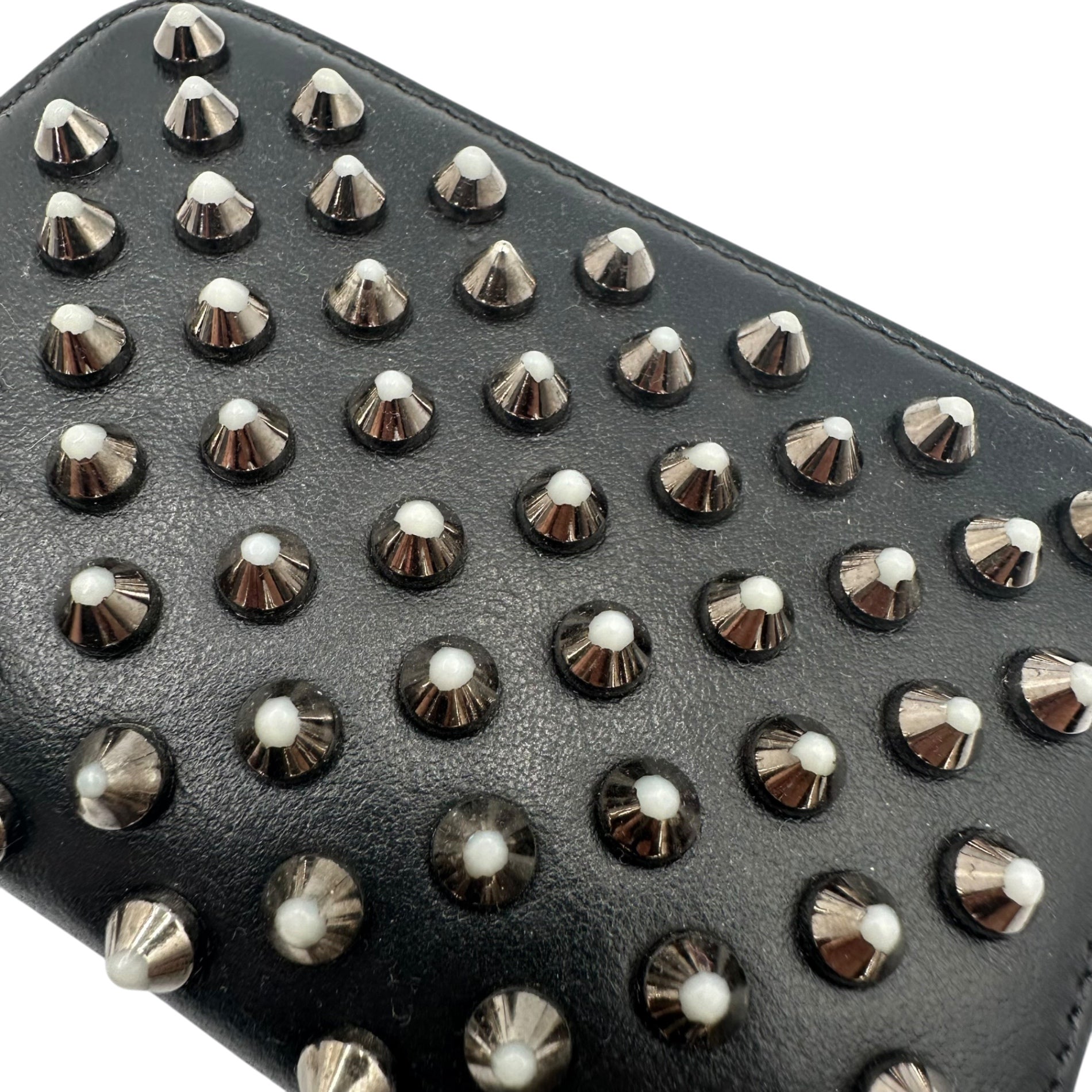 Christian Louboutin(クリスチャンルブタン) Spike Panettone Leather Coin Case スパイク パネトーネ レザー コインケース ブラック