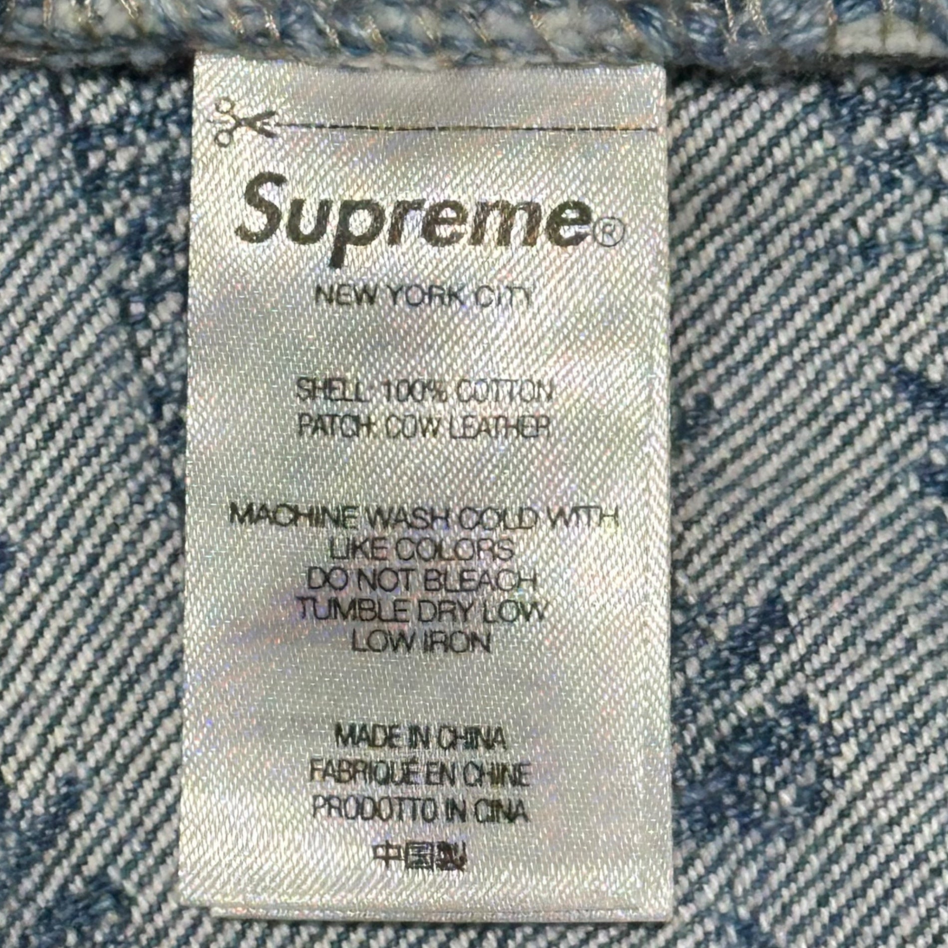 SUPREME(シュプリーム) 22AW Multi Type Jacquard Regular Jean マルチタイプ ジャカード レギュラー ジーンズ 30 ライトインディゴ 22FW ロゴ デニム パンツ