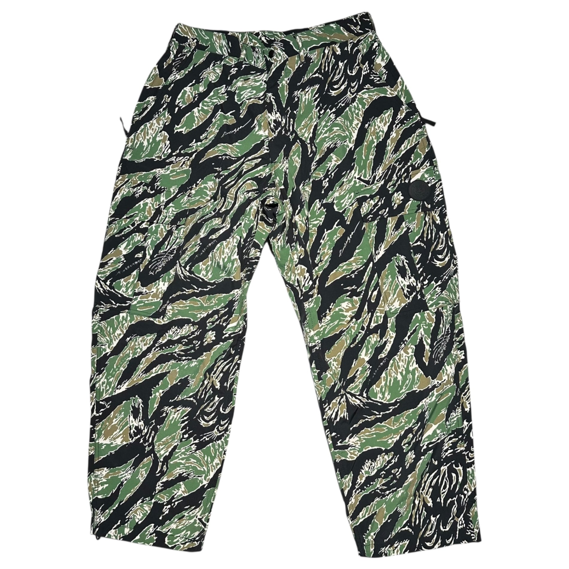 SSZ(エスエスズィー) 24SS EVISEN SKATEBOARDS×高田音楽制作事務所×SSZ CAMO 6PKT PANTS TIGER CAMO 6 ポケット パンツ カモ 11-24-1516-139 S グリーン×ブラック カーゴ ナイロン コラボ