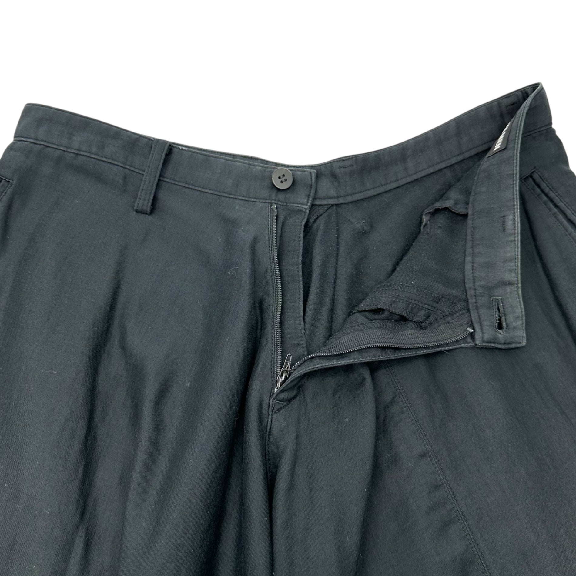 ISSEY MIYAKE MEN(イッセイミヤケメン) 12SS Wide Hakama Sarouel Cropped Pants ワイド 袴 サルエル クロップド パンツ ME21FF174 1(S) ブラック