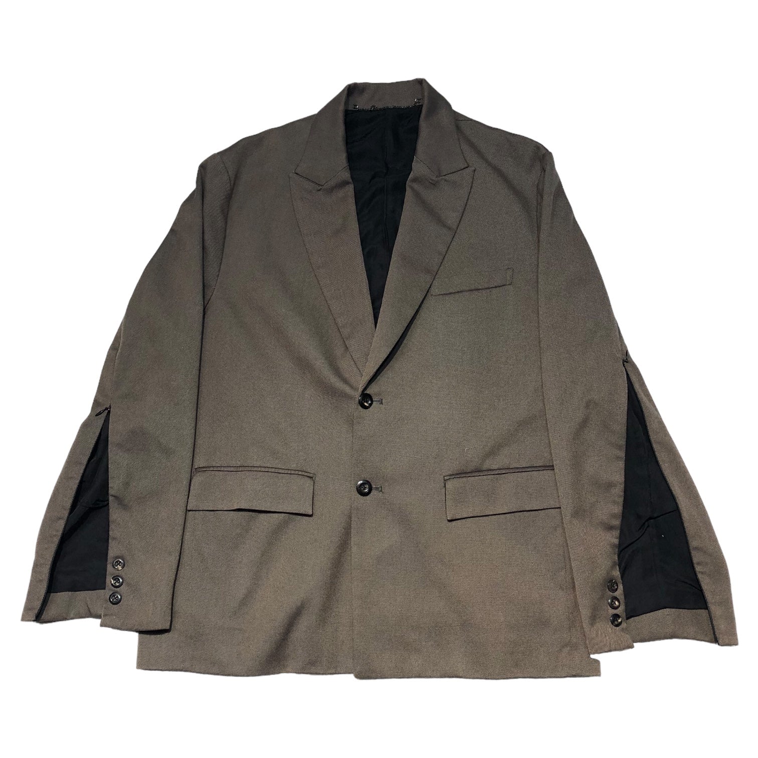 Jieda(ジエダ) 20SS SETUP TAILORED JACKET×SWITCHING TUCK SLACKS セットアップ ジャケット スラックス JIE-20S-JK04/JIE-20S-PT05-A JKT:04 BOTTOM:02 ブラウン