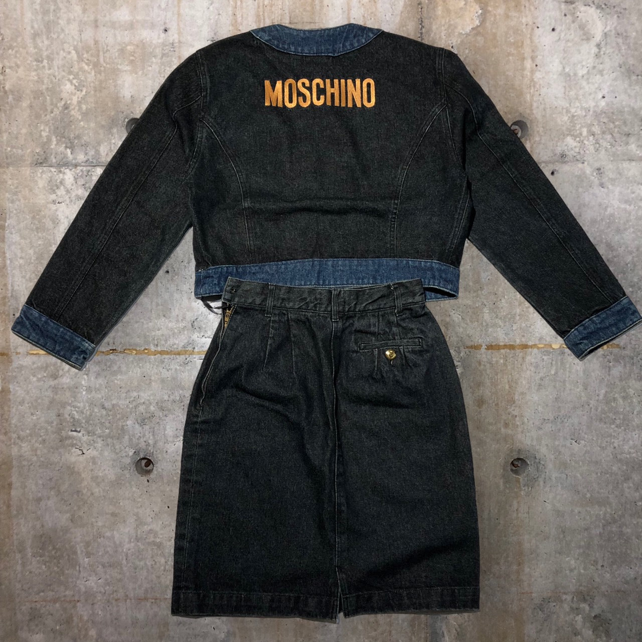 MOSCHINO(モスキーノ) 90'sバックロゴデニムセットアップ 9 ネイビー