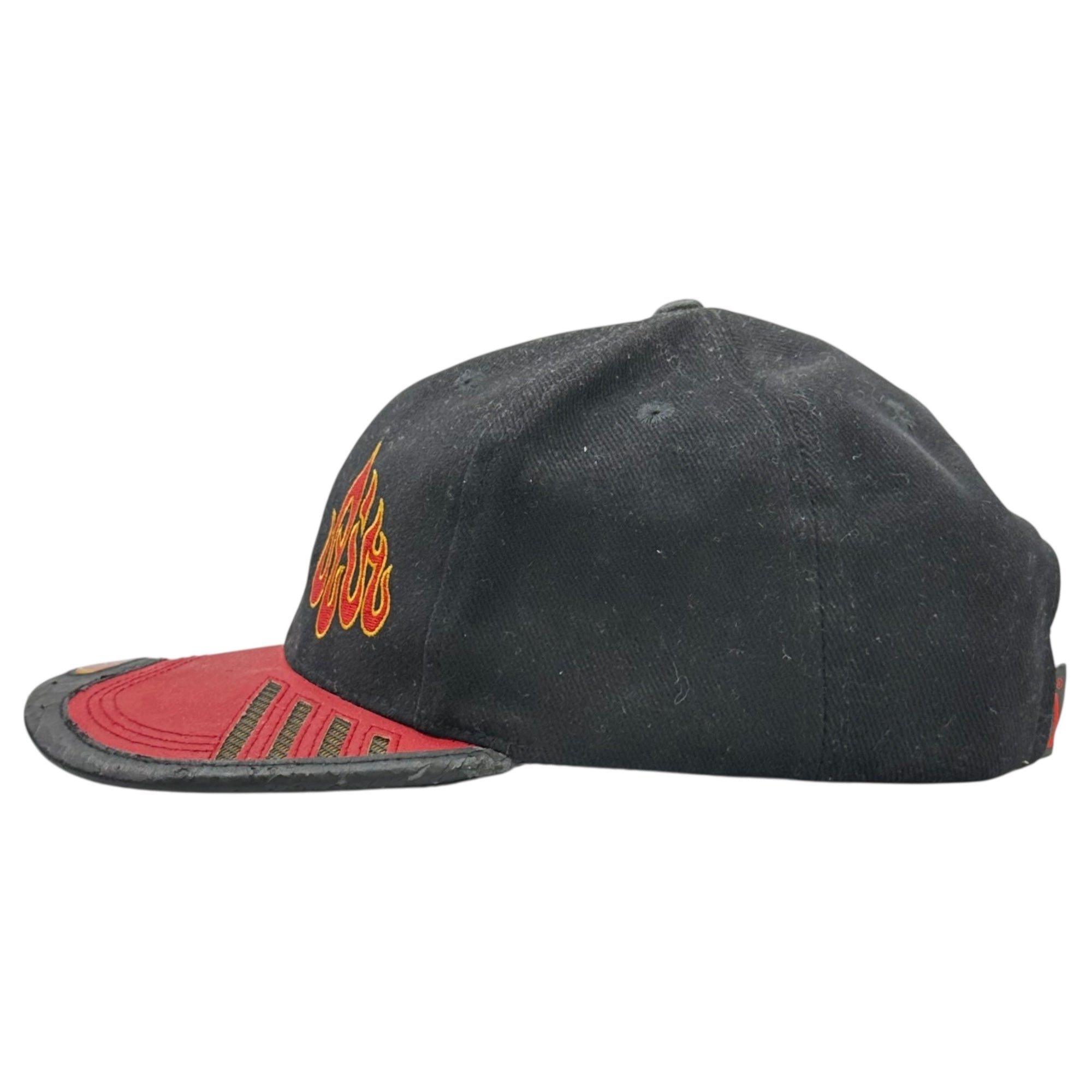 NIKE(ナイキ) 1996 AIR BAKIN Fire Pattern Cap エア ベイキン ファイアーパターン キャップ U7WDI ブラック×レッド 90's 90年代 ヴィンテージ