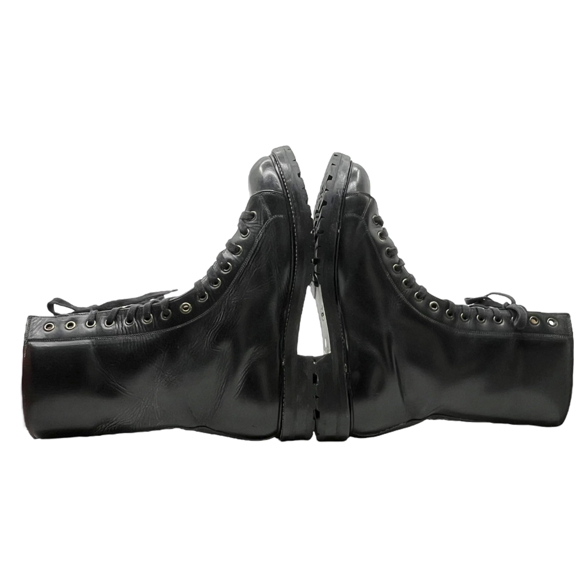 Marmolada × F.LLI Giacometti(マルモラーダ × フラテッリジャコメッティ) 14 hole lace-up plain toe boots 14ホール 編み上げプレーントゥブーツ FG243 41 ブラック