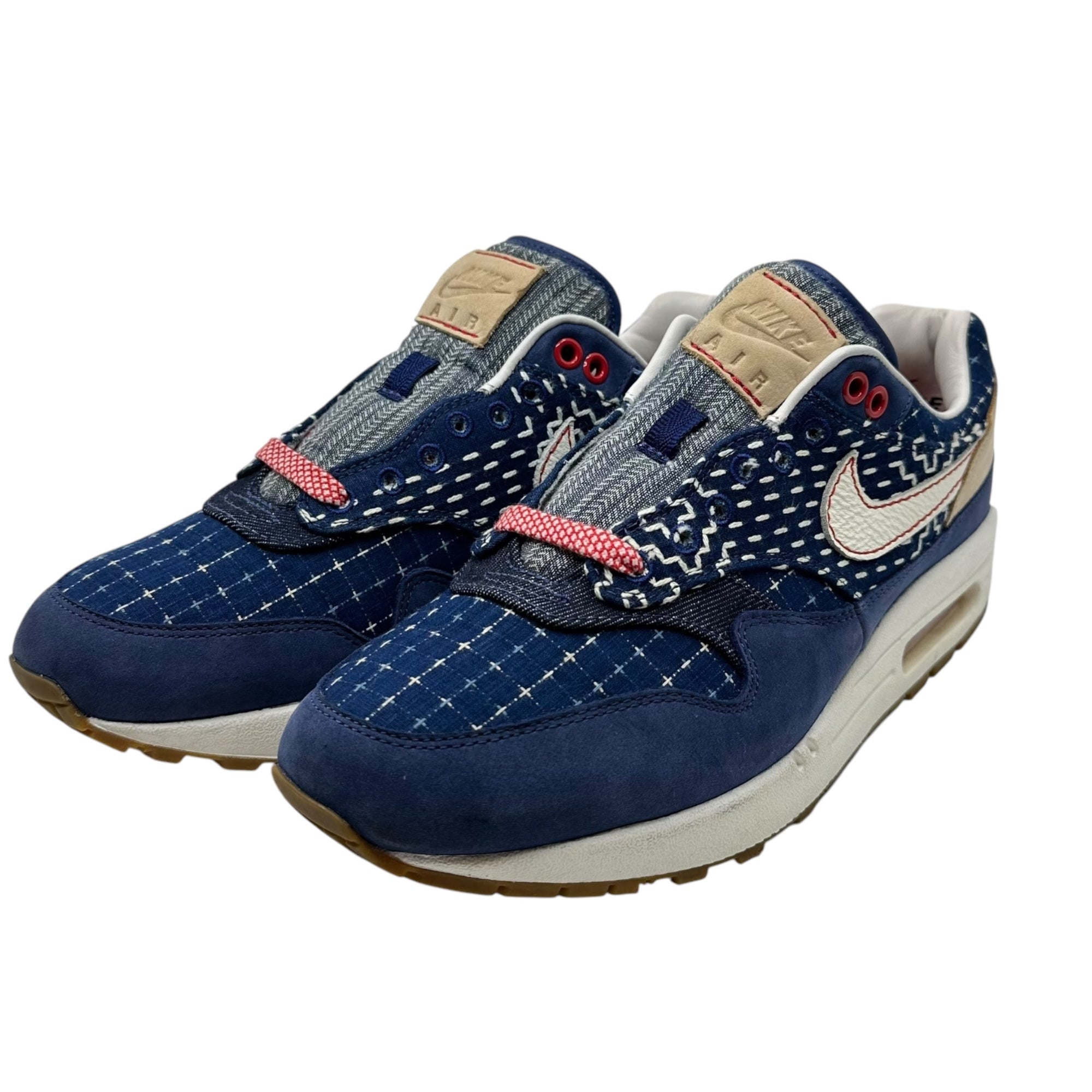 NIKE×DENHAM(ナイキ×デンハム) AIR MAX 1 "BLUE VOID" エアマックス1 "ブルーボイド" CW7603-400 27.5cm ネイビー 箱付 コラボ 刺し子 スニーカー