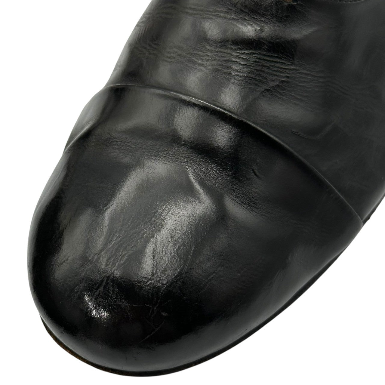 凸&凹(デコアンドボコ) Cap-toe leather shoes キャップトゥ レザー シューズ 26cm ブラック 革靴 ストレート