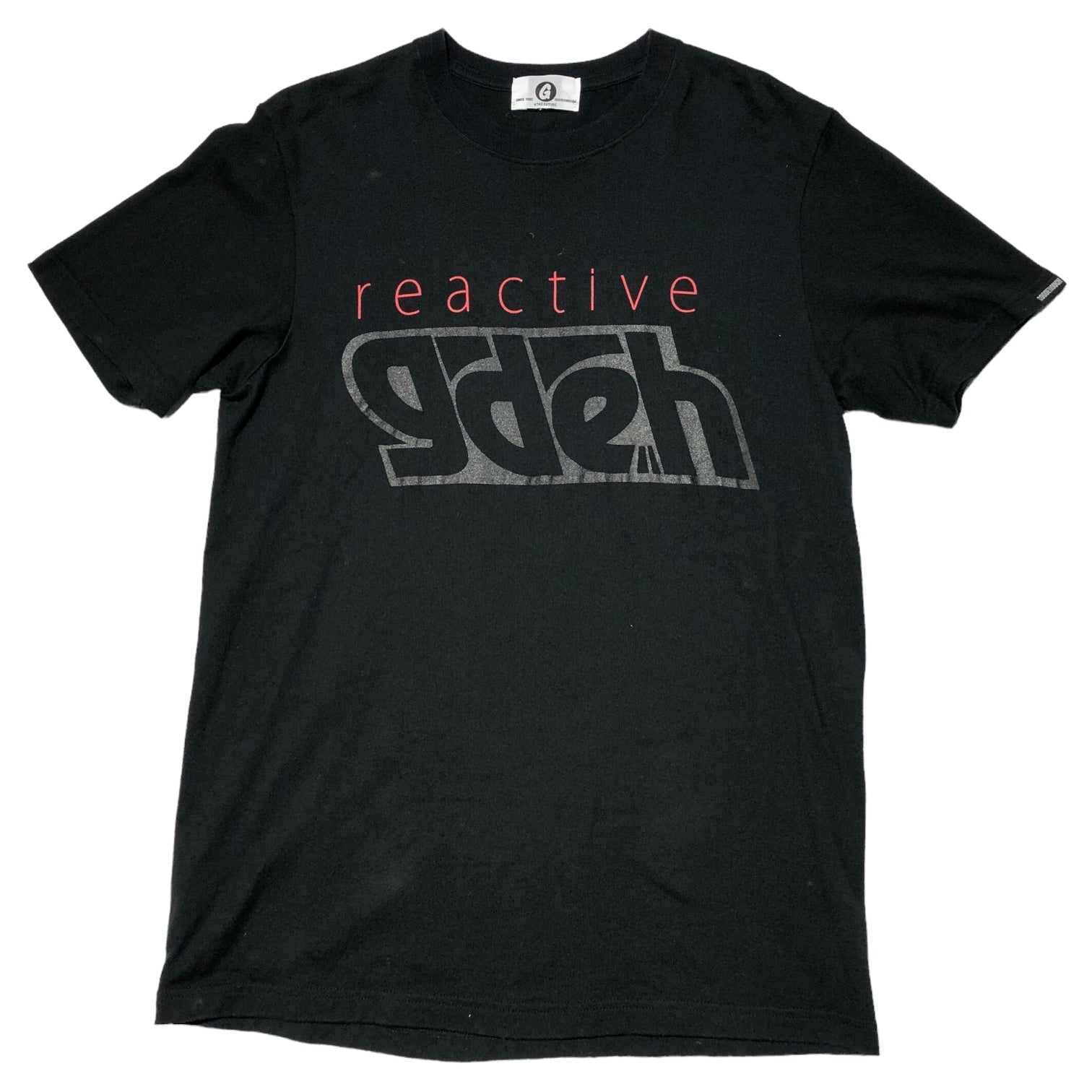 GOODENOUGH(グッドイナフ) 15SS REACTIVE TEE リアクティブ Tシャツ 90年代復刻 GE-157010 S ブラック 品質表示タグ無