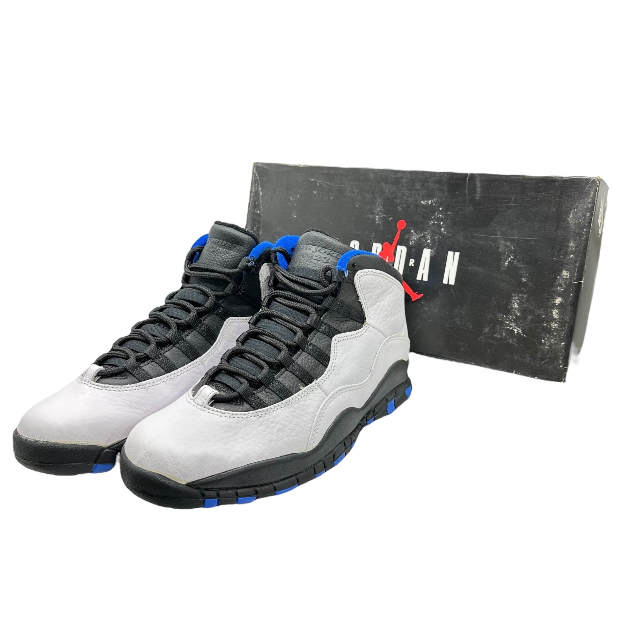 NIKE(ナイキ) 1995 AIR JORDAN 10 OG NEW YORK KNICKS オリジナル エアジョーダン 10 ニューヨーク ニックス 130209-103 27cm ホワイト×ブラック×ブルー 90's 90年代 ヴィンテージ ハイカット スニーカー 箱付