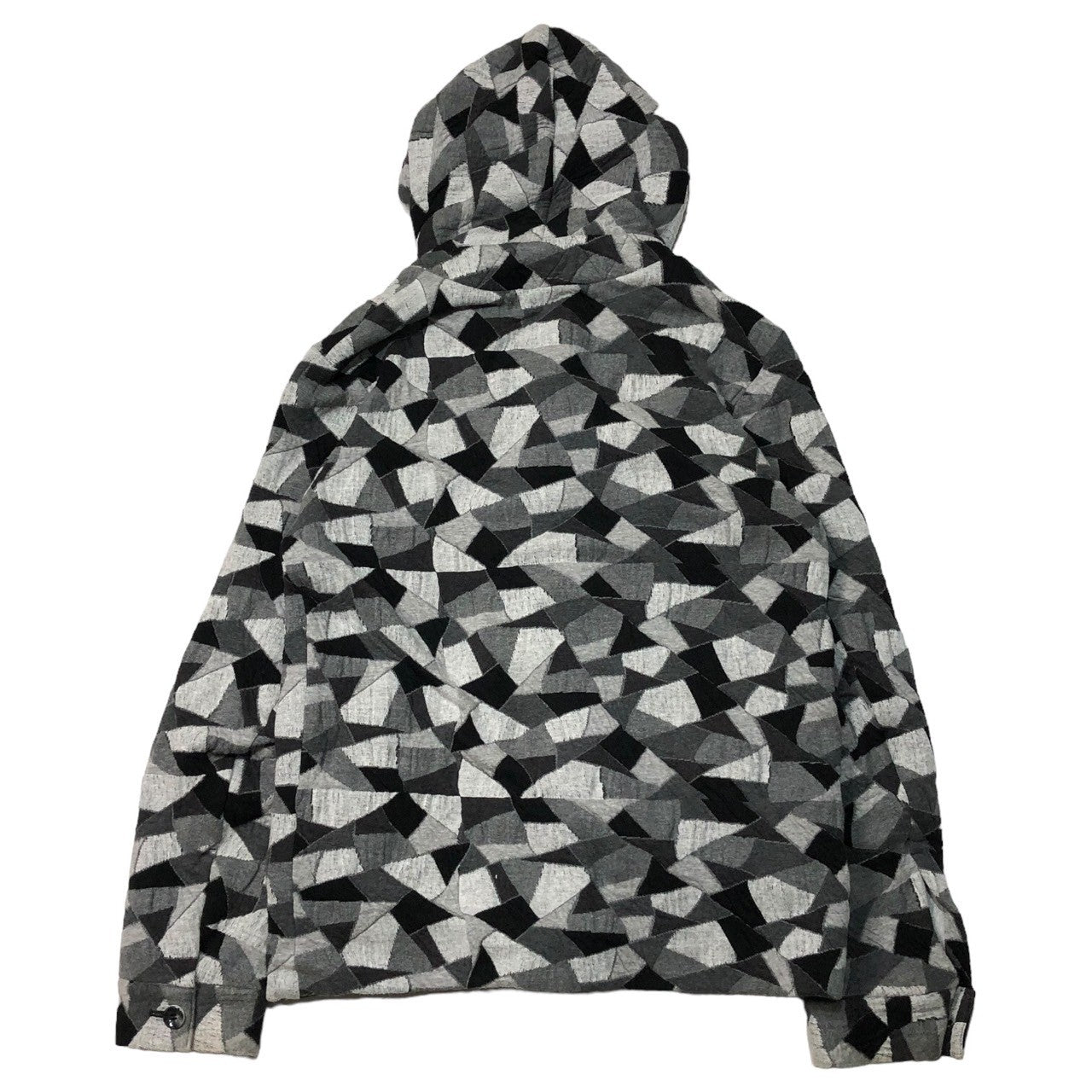 ANREALAGE(アンリアレイジ) wire hooded zip up hoodie ワイヤー フーデッド ジップアップ パーカー SIZE FREE グレー×ブラック