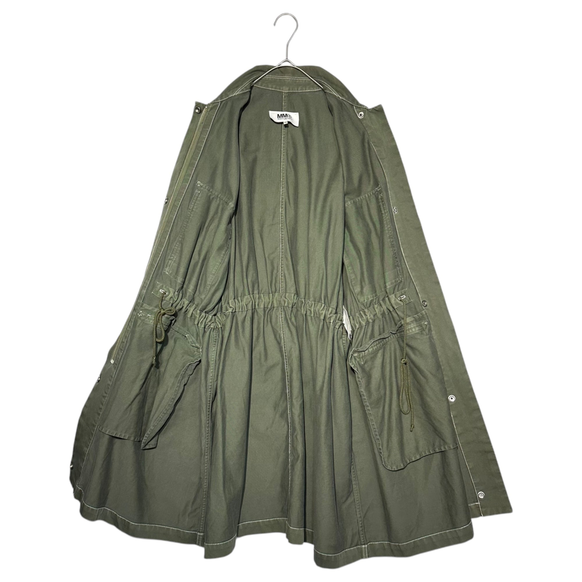 MM6 Maison Margiela(エムエムシックス) 18SS Oversized Military Style Short Sleeve Dress Coat オーバーサイズ ミリタリーテイスト ショートスリーブ ワンピース コート S52AH0008 S48447 36(S程度) セージグリーン
