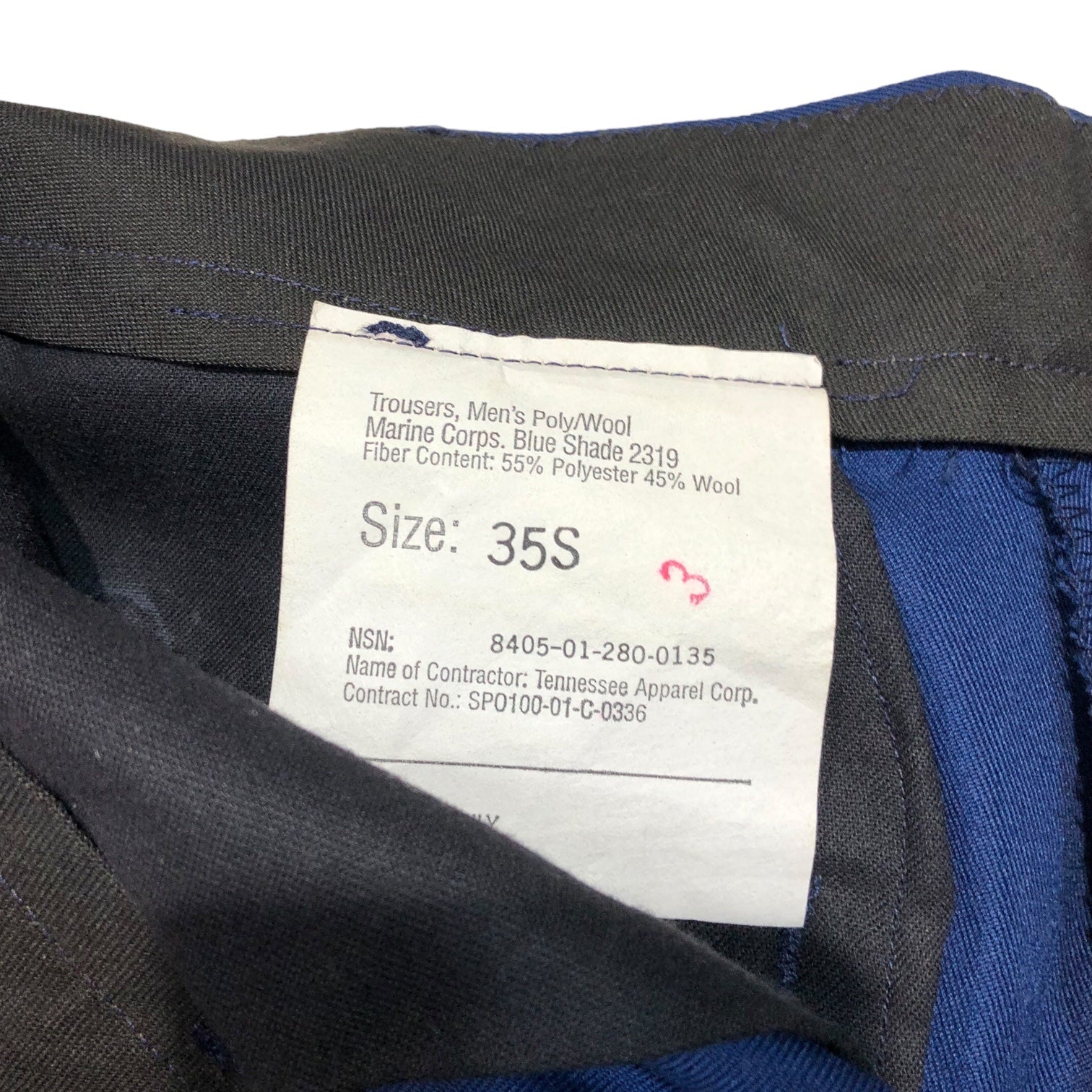 US AMRY(アメリカ軍) 00’s AIR FORCE "DSCP" ウールトラウザー/スラックス/制服 8405-01-280-0135 35S ネイビー 空軍