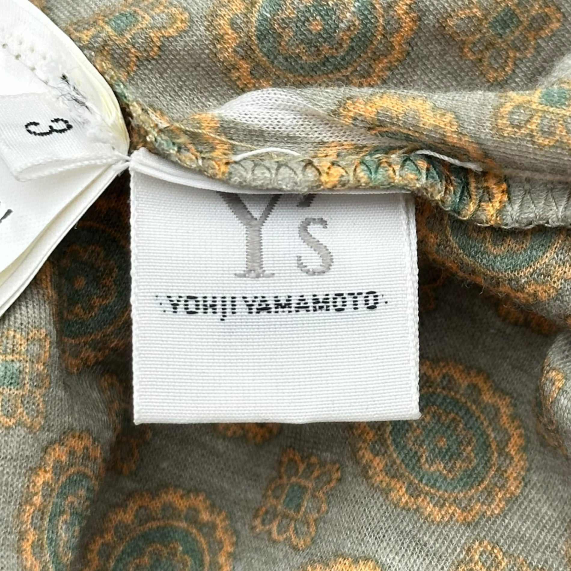 Y's(ワイズ) Inside-Out Komon H/S Top インサイドアウト 小紋柄 ハーフスリーブ カットソー YX-T54-972 3(L程度) グリーン
