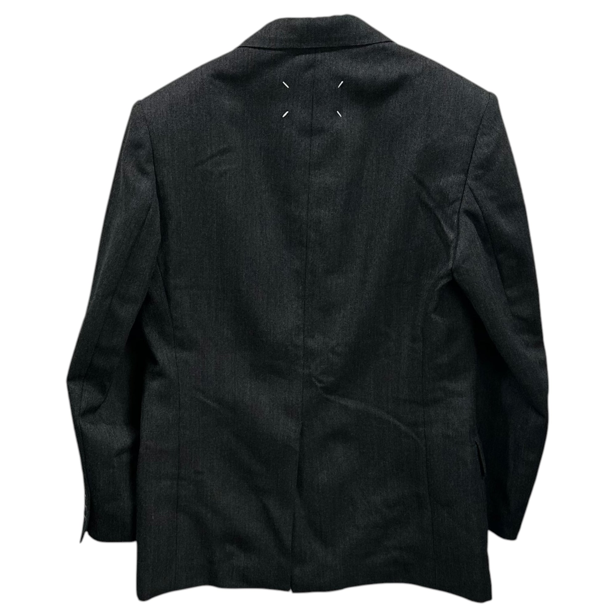MAISON MARGIELA(メゾンマルジェラ) 22AW 3B Herringbone Wool Suit Setup ヘリンボーン セットアップ スーツ S50BN0506 46 グレー テーラード ジャケット スラックス