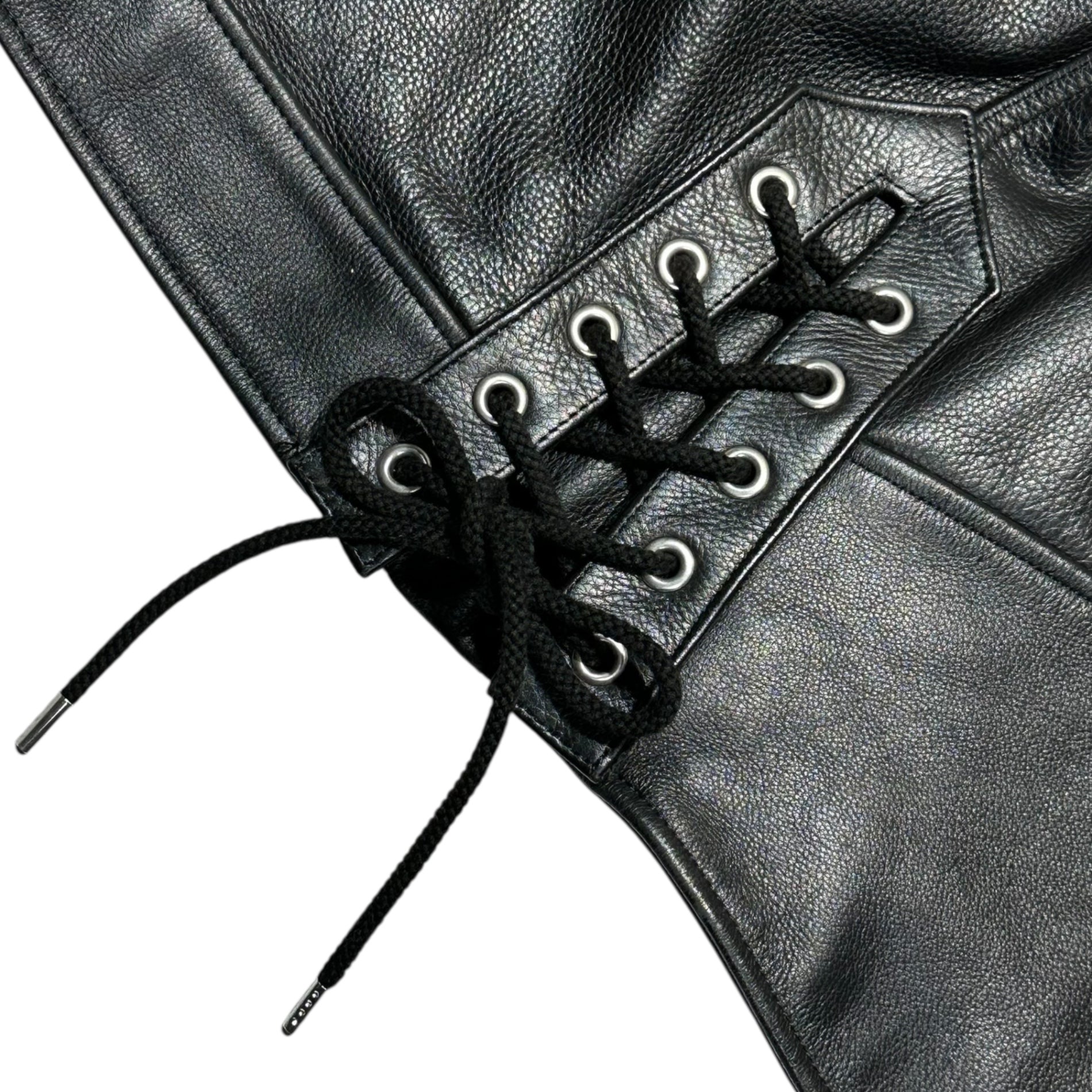 el conductorH(コンダクター) 22AW Bondage Leather Vest ボンテージ レザー ベスト PD22AJ06 2(実寸XL程度) ブラック 22AW LOOK着用品