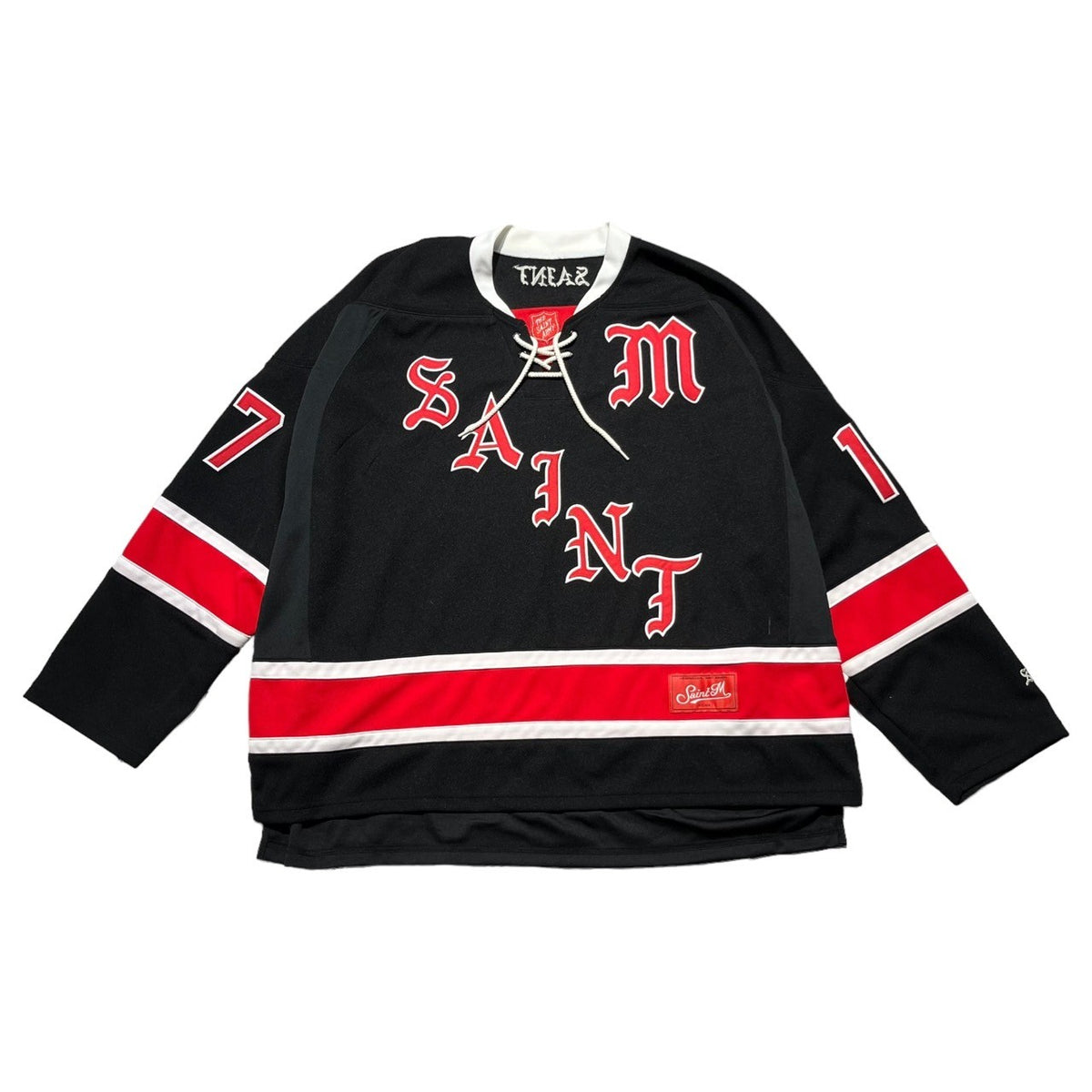 SAINT MICHAEL(セントマイケル) 23AW L/S TEE/GAMESHIRT/BLACK 長袖 