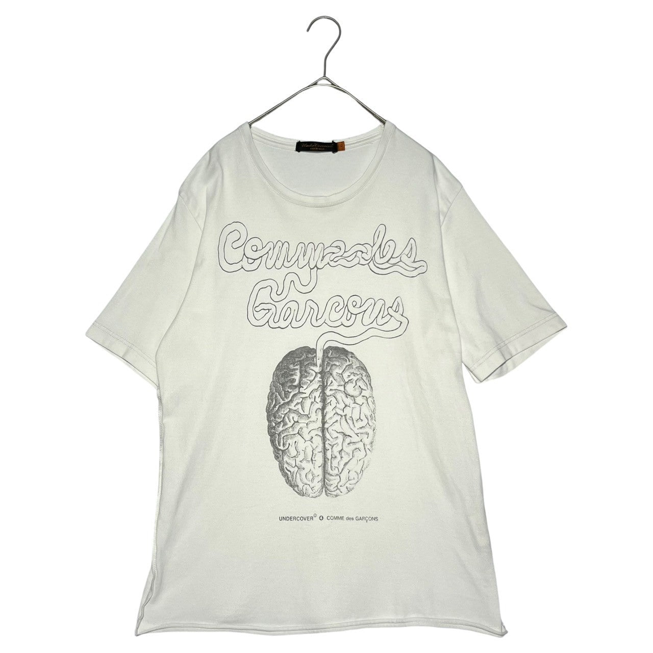 UNDERCOVERISM×COMME des GARCONS(アンダーカバーイズム×コムデギャルソン) Collaboration brain print T-shirt コラボ 脳みそ プリント Tシャツ アーカイヴ 2(M) ホワイト×ブラック