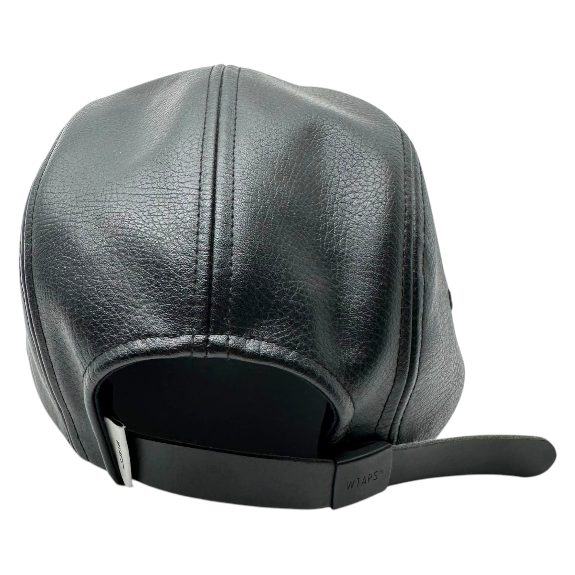 WTAPS(ダブルタップス) 22AW T-5 04/CAP/SYNTHETIC.SIGN 222HCDT-HT13 シンセティック サイン キャップ ブラック 帽子 222HCDT-HT13 ブラック フェイクレザー