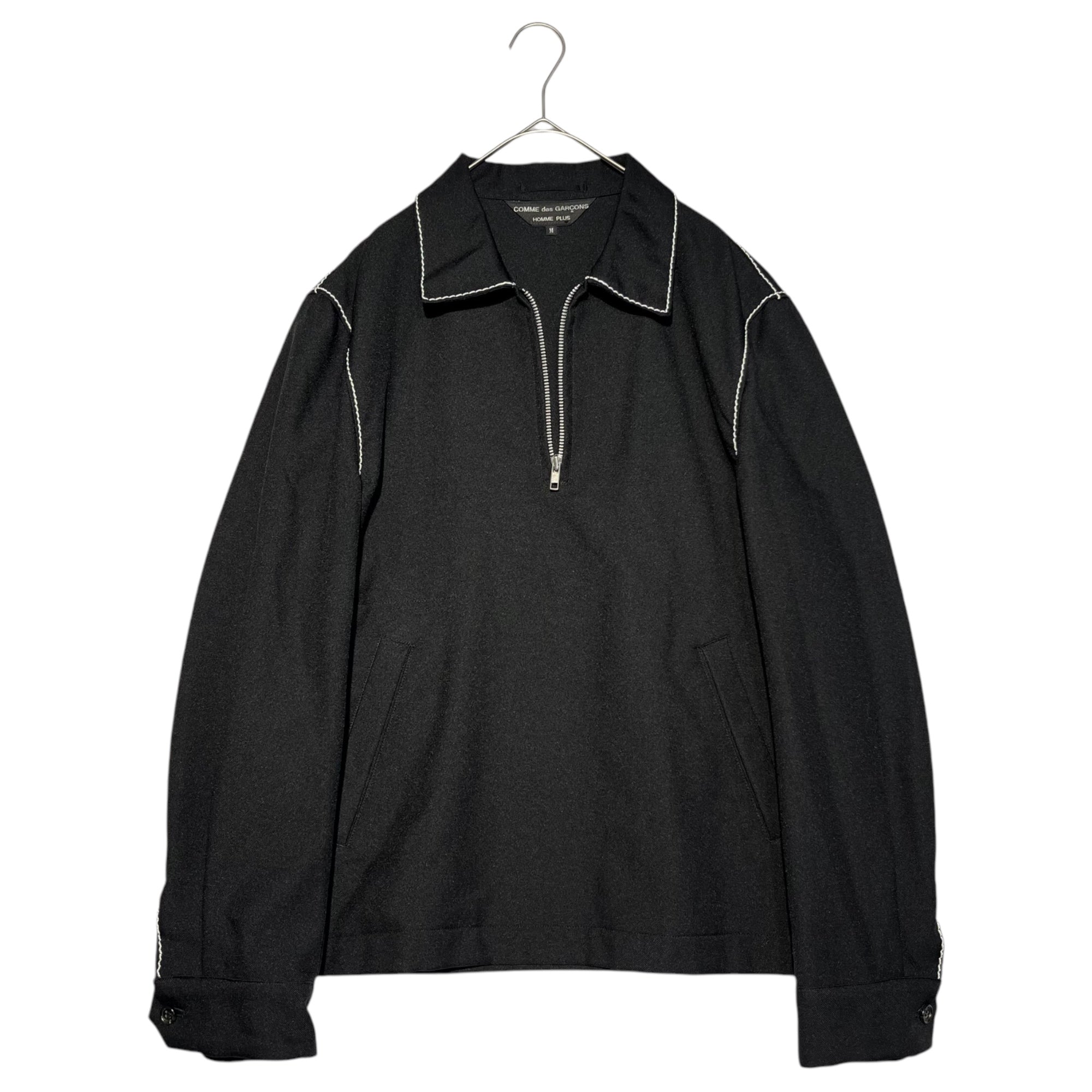 COMME des GARCONS HOMME PLUS(コムデギャルソンオムプリュス) 99AW Souvenir Kitsch stitch pullover jacket スーベニールキッチュ期 ステッチ プルオーバー ジャケット アーカイヴ PJ-04089M M ブラック 通称エルメス期 稀少品