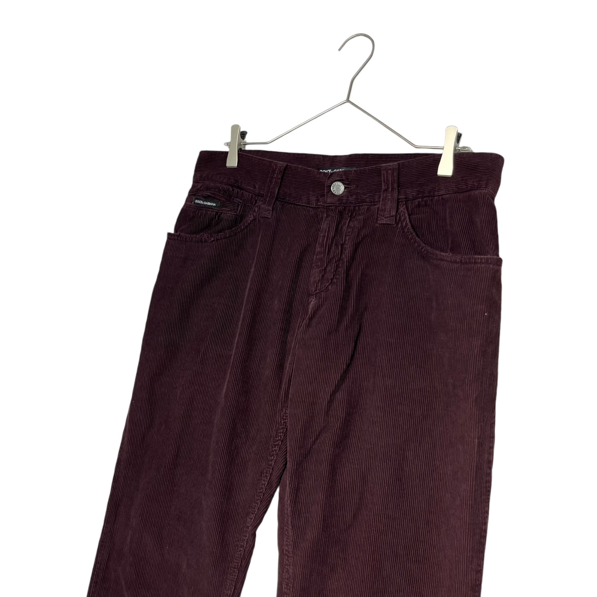 DOLCE&GABBANA(ドルチェ&ガッバーナドルガバ) Corduroy pants コーデュロイ パンツ G3039D G8306 46(M程度) パープル