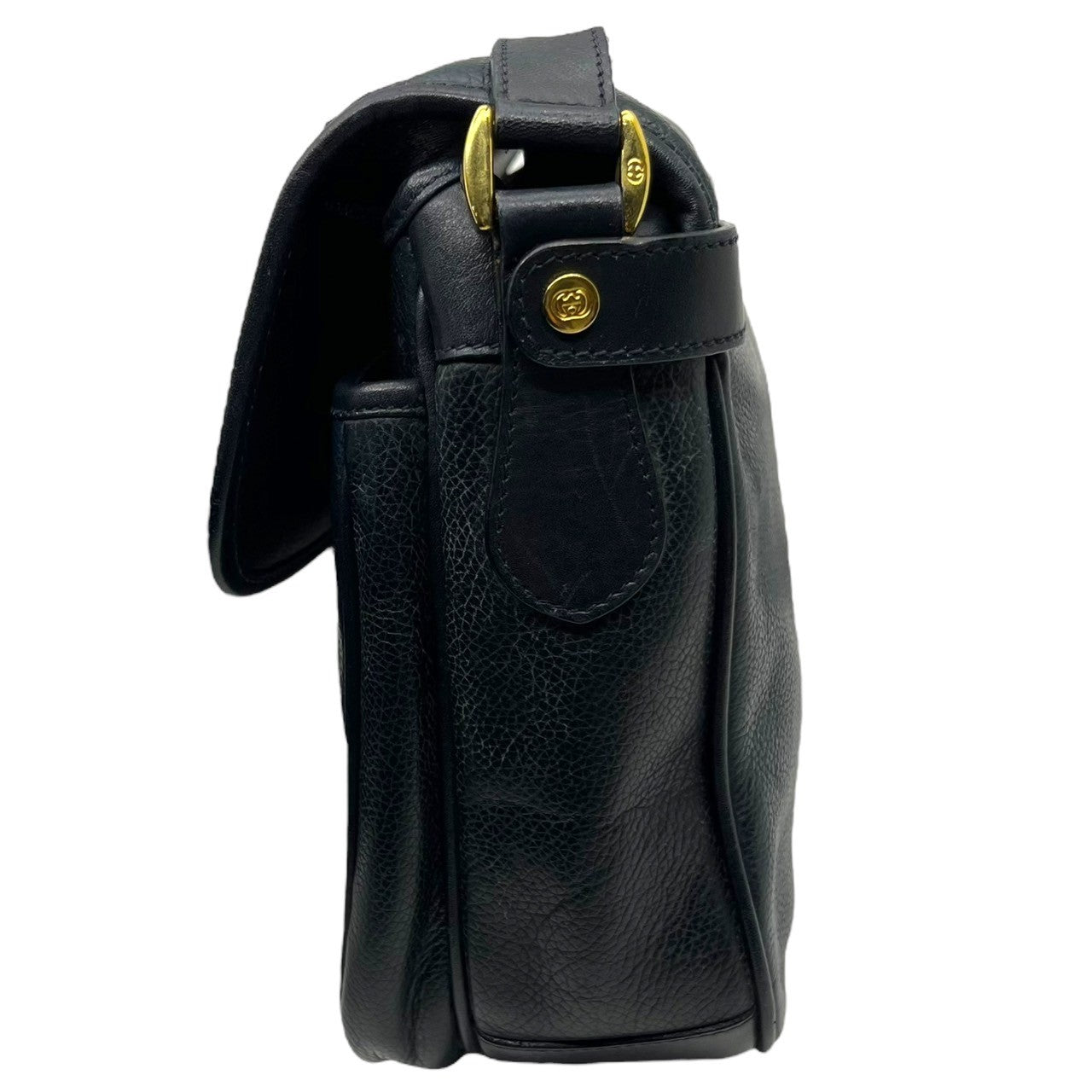 GUCCI(グッチ) Vintage GG Logo Leather Shoulder Bag ヴィンテージ GG ロゴ レザー ショルダー バッグ 001・14・0925 ネイビー OLD