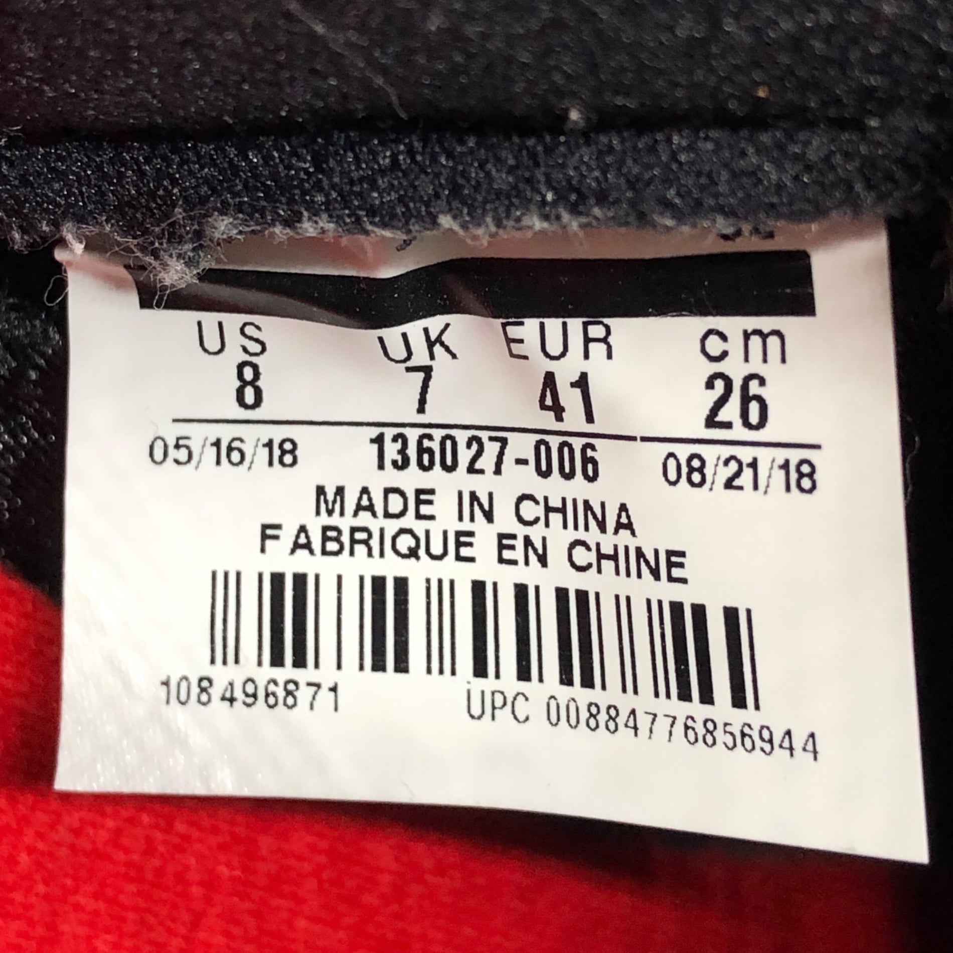 NIKE(ナイキ) Air Jordan 5 Satin "Bred" エアジョーダン 5 サテン ブレッド 136027-006 8(26cm) ブラック×レッド セメント