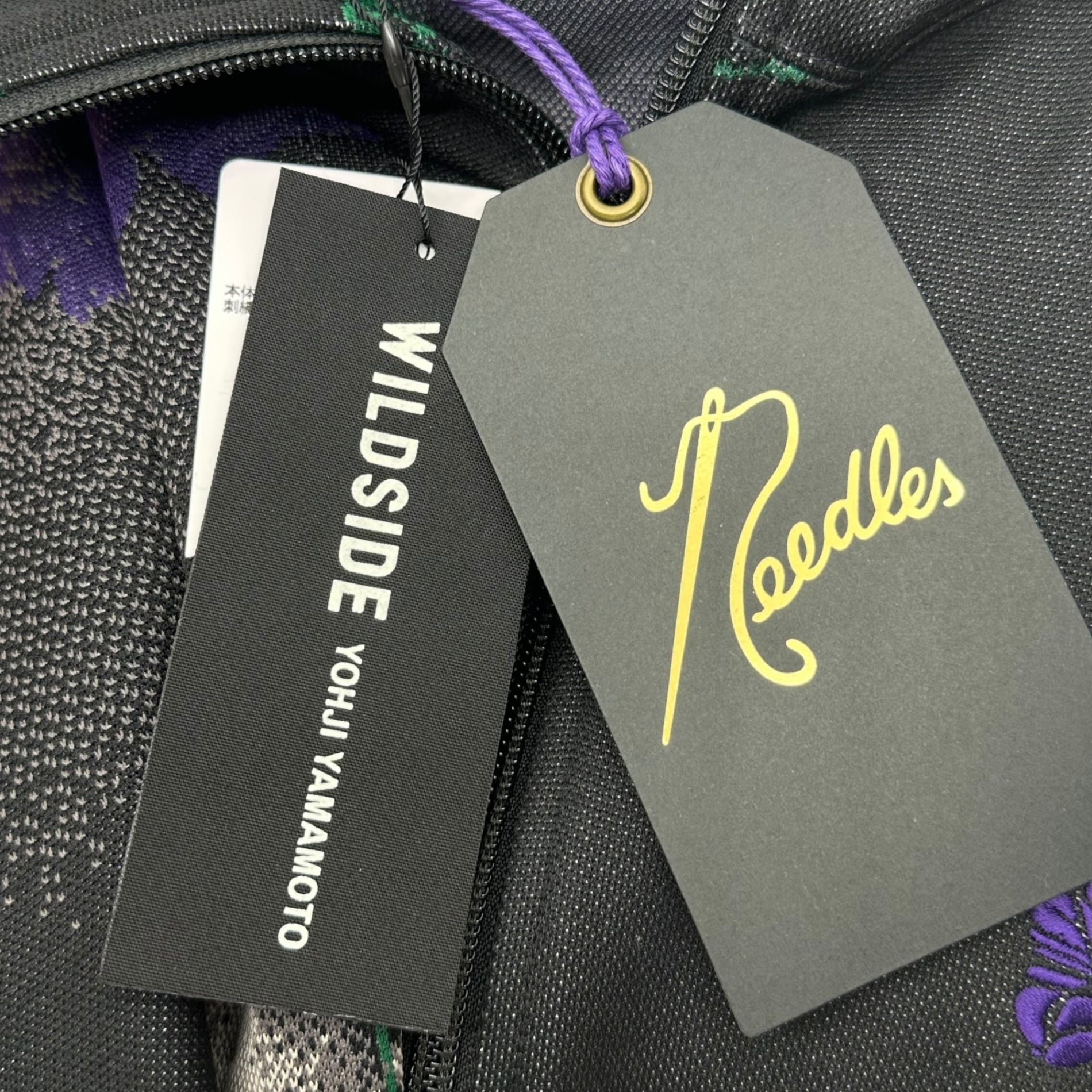 WILD SIDE YOHJI YAMAMOTO × NEEDLES(ワイルドサイド ヨウジヤマモト × ニードルズ) Skull Rose Track Jacket スカルローズ トラック ジャケット MR1038 L ブラック×パープル