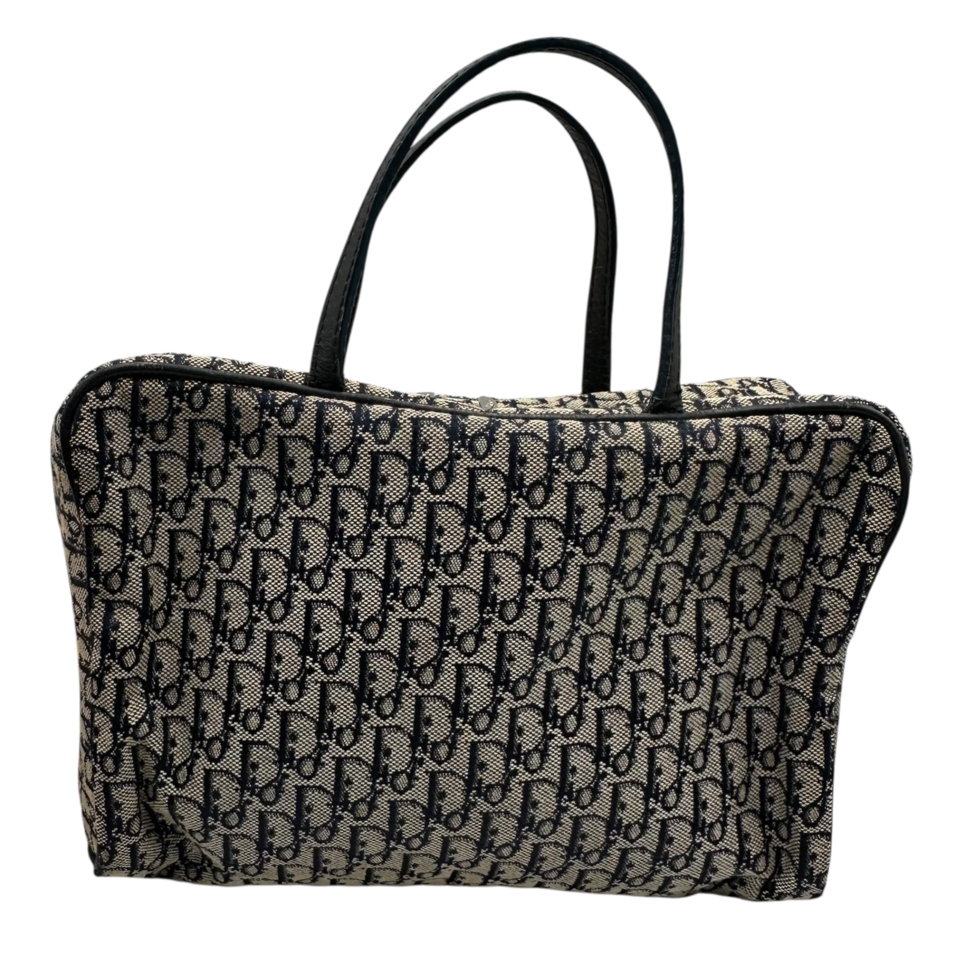 Christian Dior(クリスチャンディオール) Trotter Oblique Travel Handbag トロッター オブリーク トラベル ハンド バッグ MC0053 グレー×ネイビー