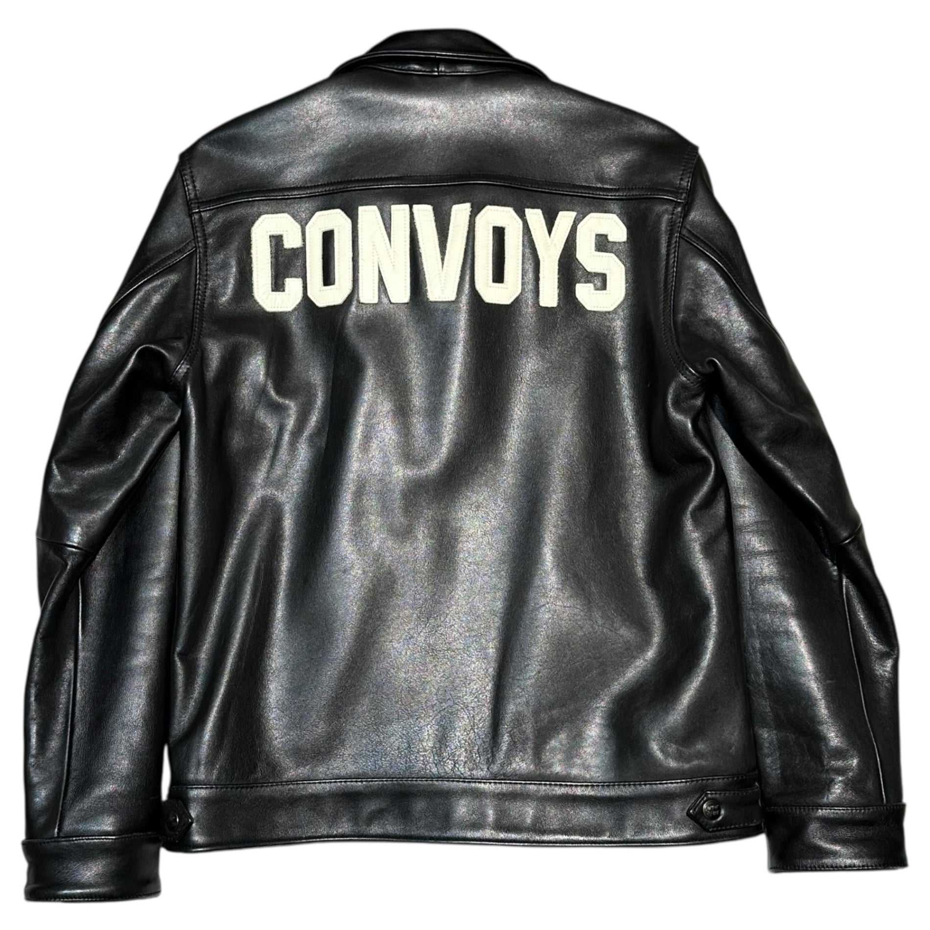 RADIALL(ラディアル) 09AW CONVOYS Back Patch Single Leather Rider Jacket バックワッペン シングル レザー ライダース ジャケット 09WS-27 M ブラック