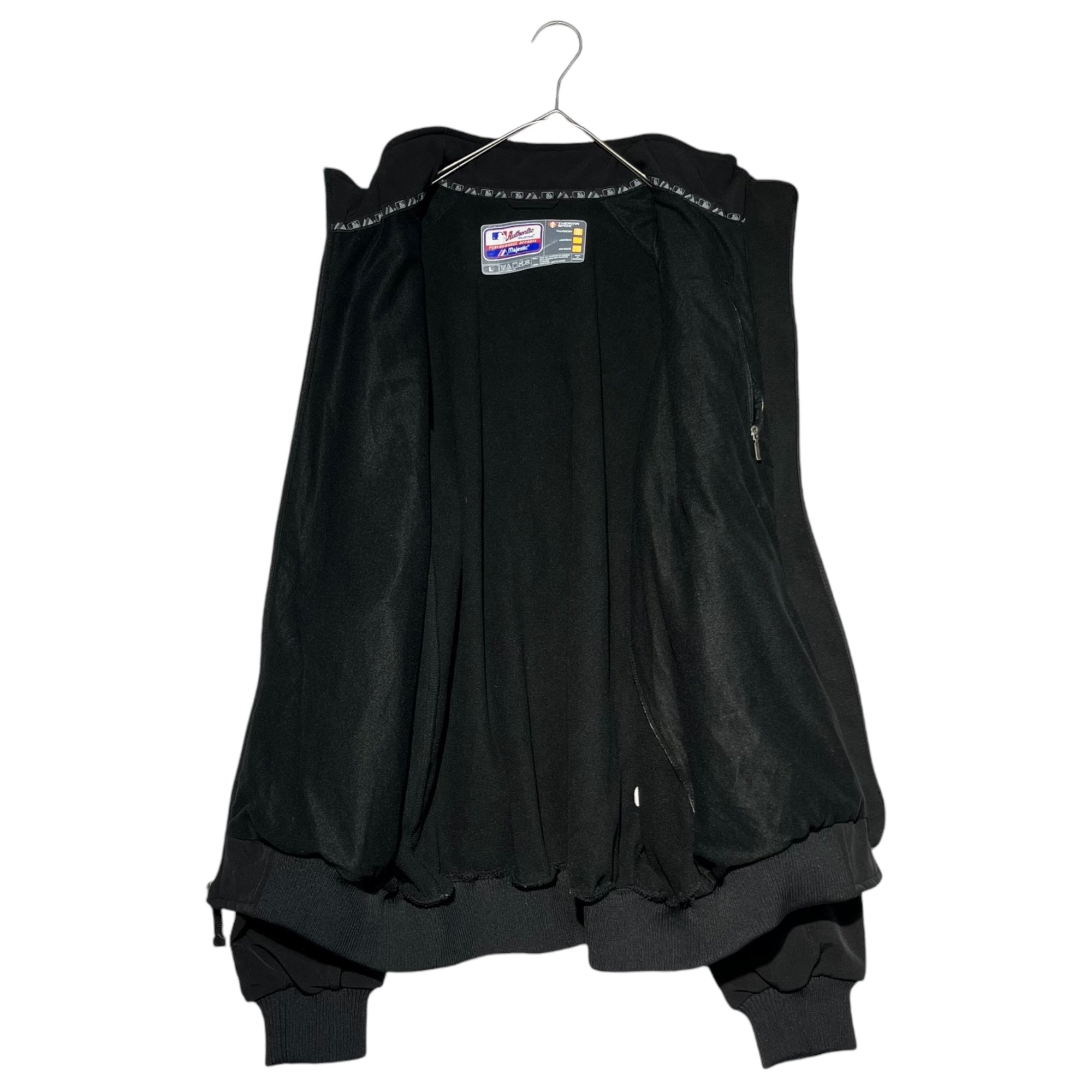 MAJESTIC(マジェスティック) ”Chicago White Sox” team blouson チーム ブルゾン L ブラック トラック フリース ジャケット ジップ