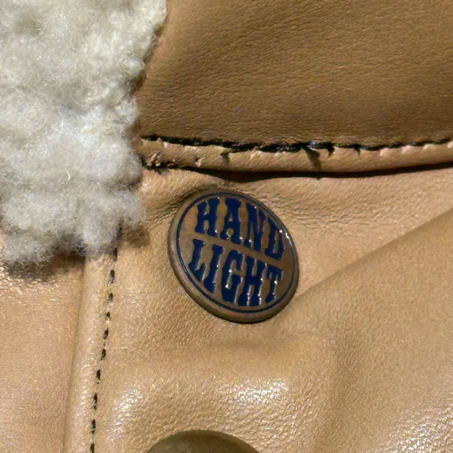 Rocky Mountain Featherbed × Ron Herman(ロッキーマウンテン × ロンハーマン) Leather Yoke Native Pattern Fleece-Lined Down Vest レザー ヨーク ネイティブ柄 ボア ダウン ベスト 38(M) オレンジ×ベージュ×ブラック