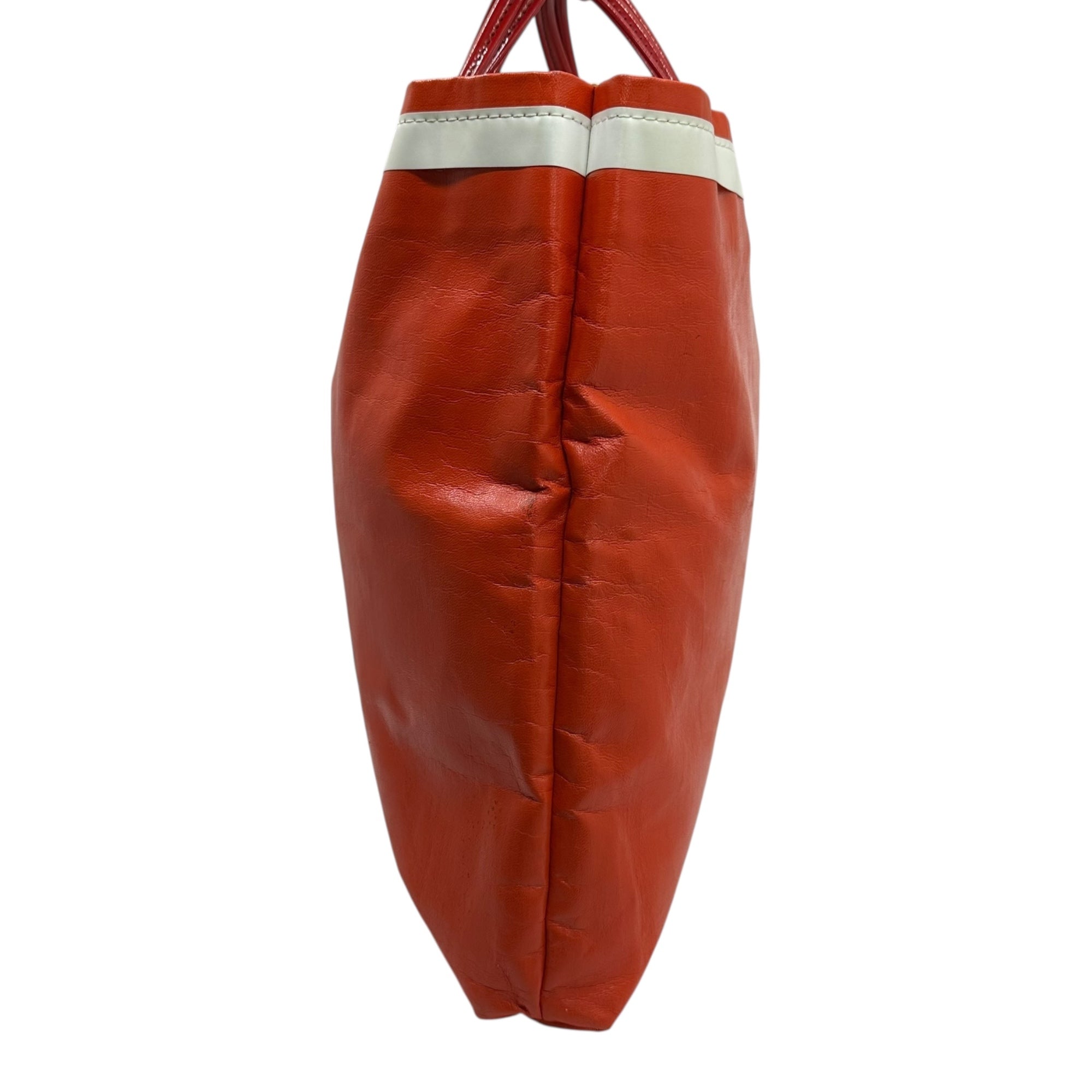 tricot COMME des GARCONS(トリココムデギャルソン) 4 Handle Eco Leather Tote Bag エコ レザー トート バッグ TG-K 202 オレンジ×ホワイト