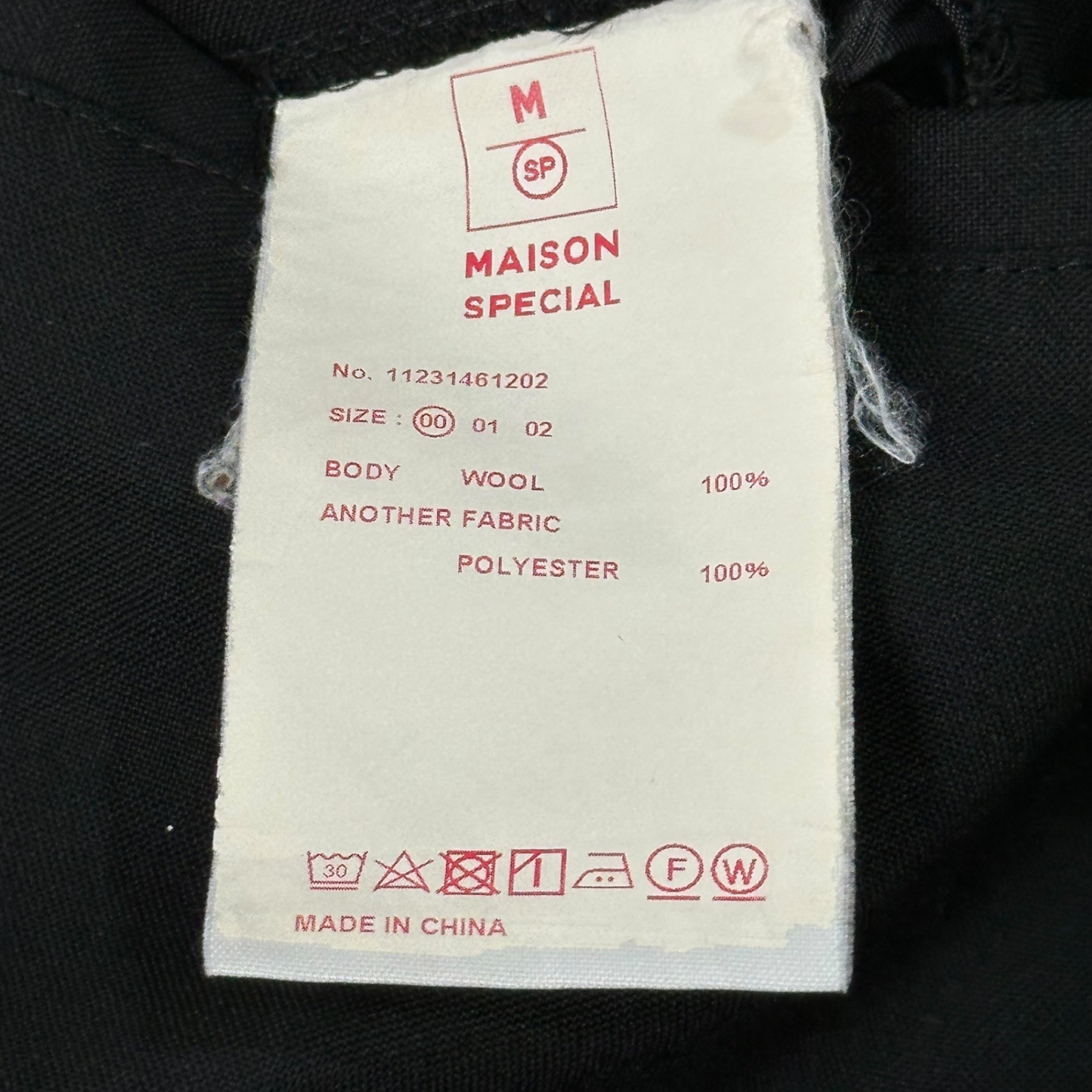 MAISON SPECIAL(メゾンスペシャル) Shonhel Twill Two-Tuck Wide Pants ションヘル ツイル ツータック ワイド パンツ 11231461202 00(XS~S程度) ブラック