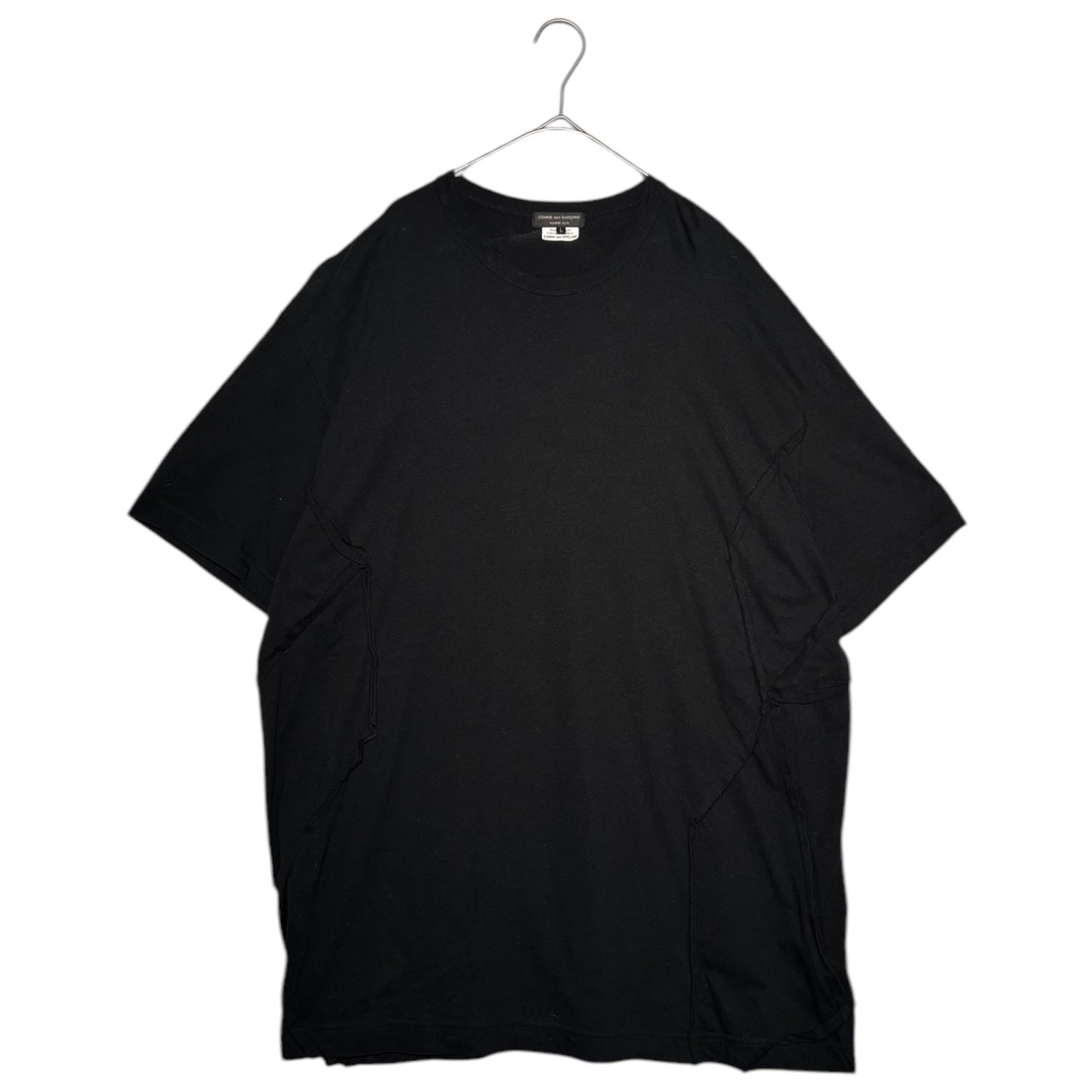 COMME des GARCONS HOMME PLUS(コムデギャルソンオムプリュス) 23SS再構築 S/S Tee 立体 オーバーサイズ Tシャツ PK-T028 L ブラック AD2022
