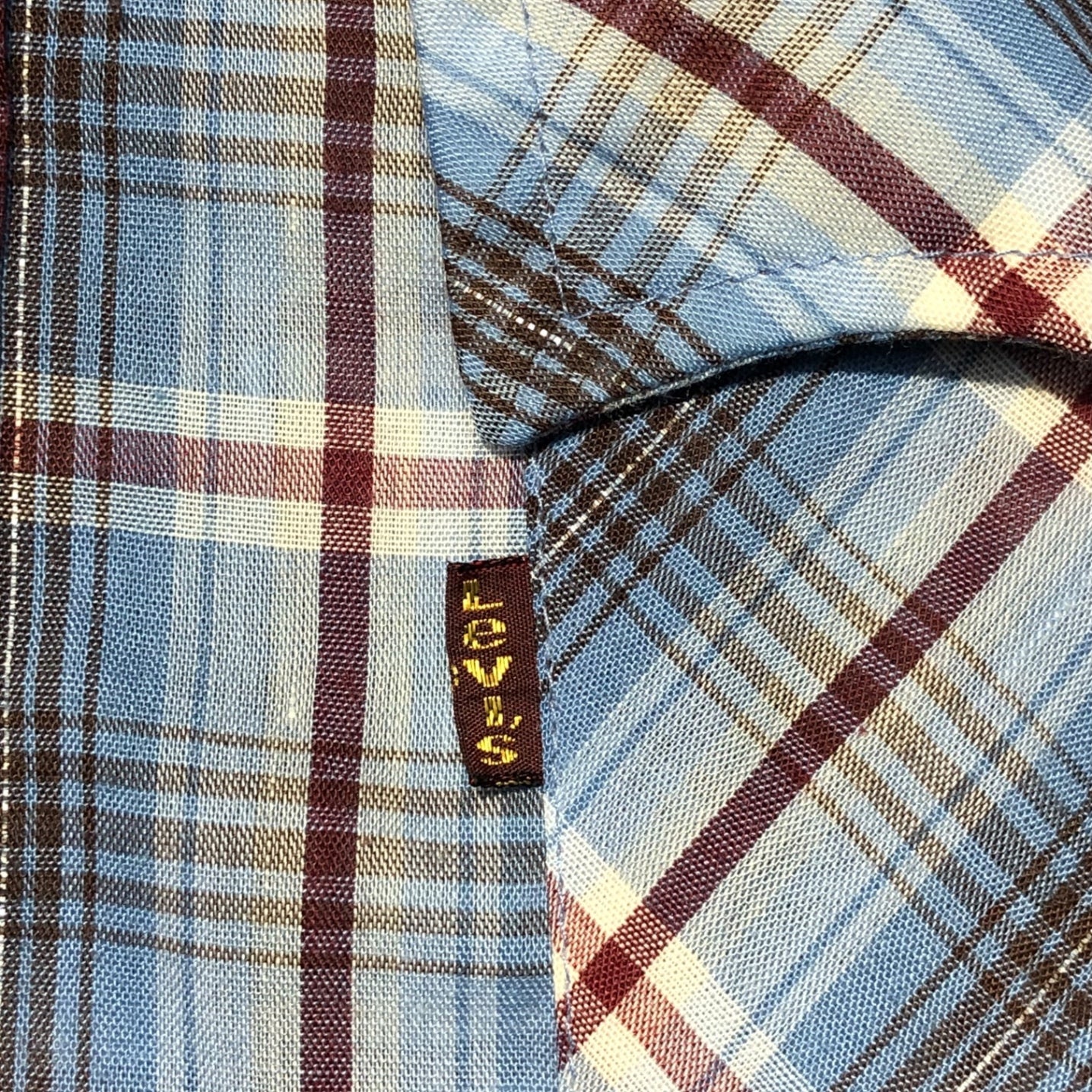 Levi's(リーバイス) 70’s western check shirt ウエスタン チェック シャツ 60648-2319 XL スカイブルー ヴィンテージ 70年代