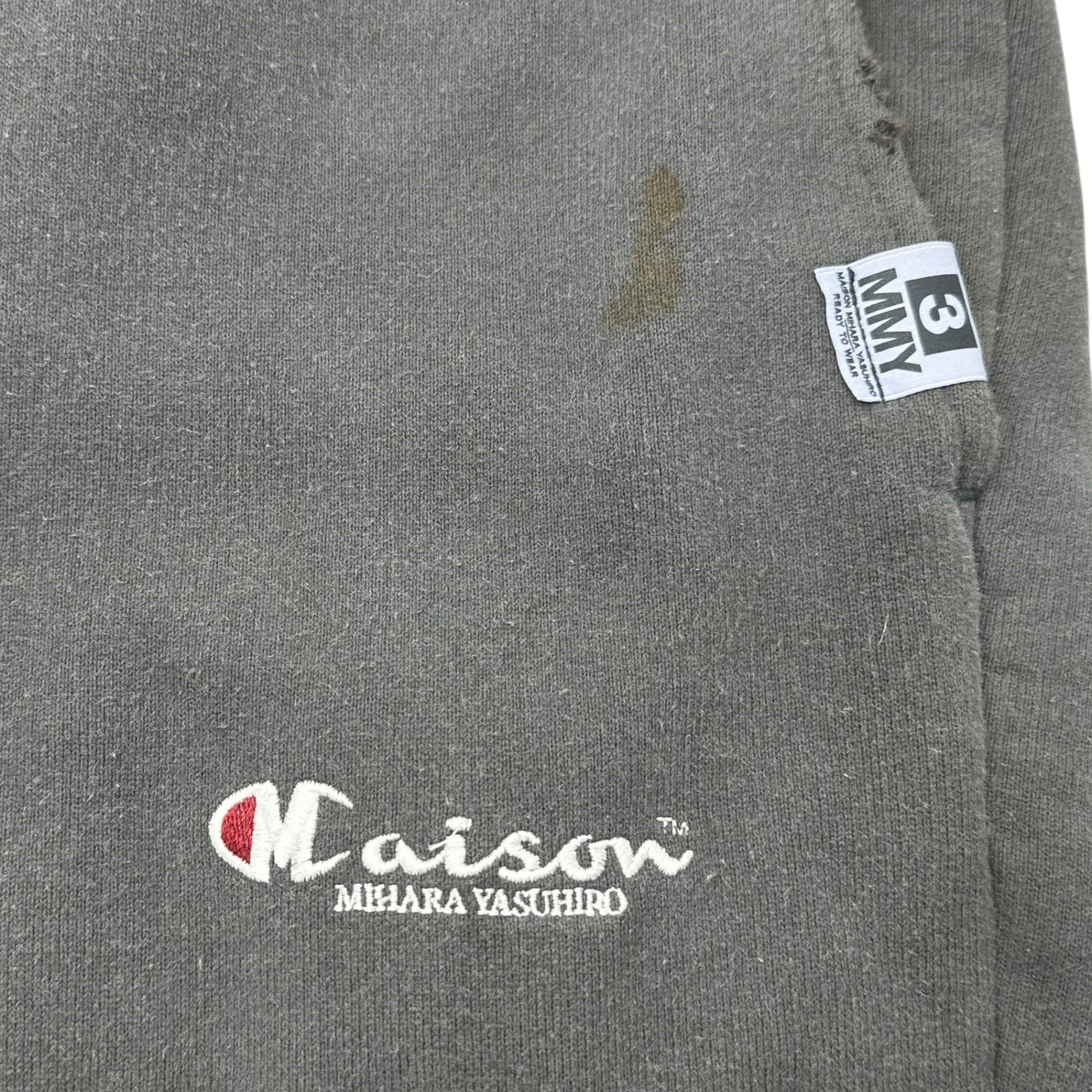 Maison MIHARA YASUHIRO(メゾンミハラヤスヒロ) 23SS Distressed Layered Shorts ダメージ加工 レイヤード ショーツ ハーフパンツ A10SP602 50(L) グレー×ブラック