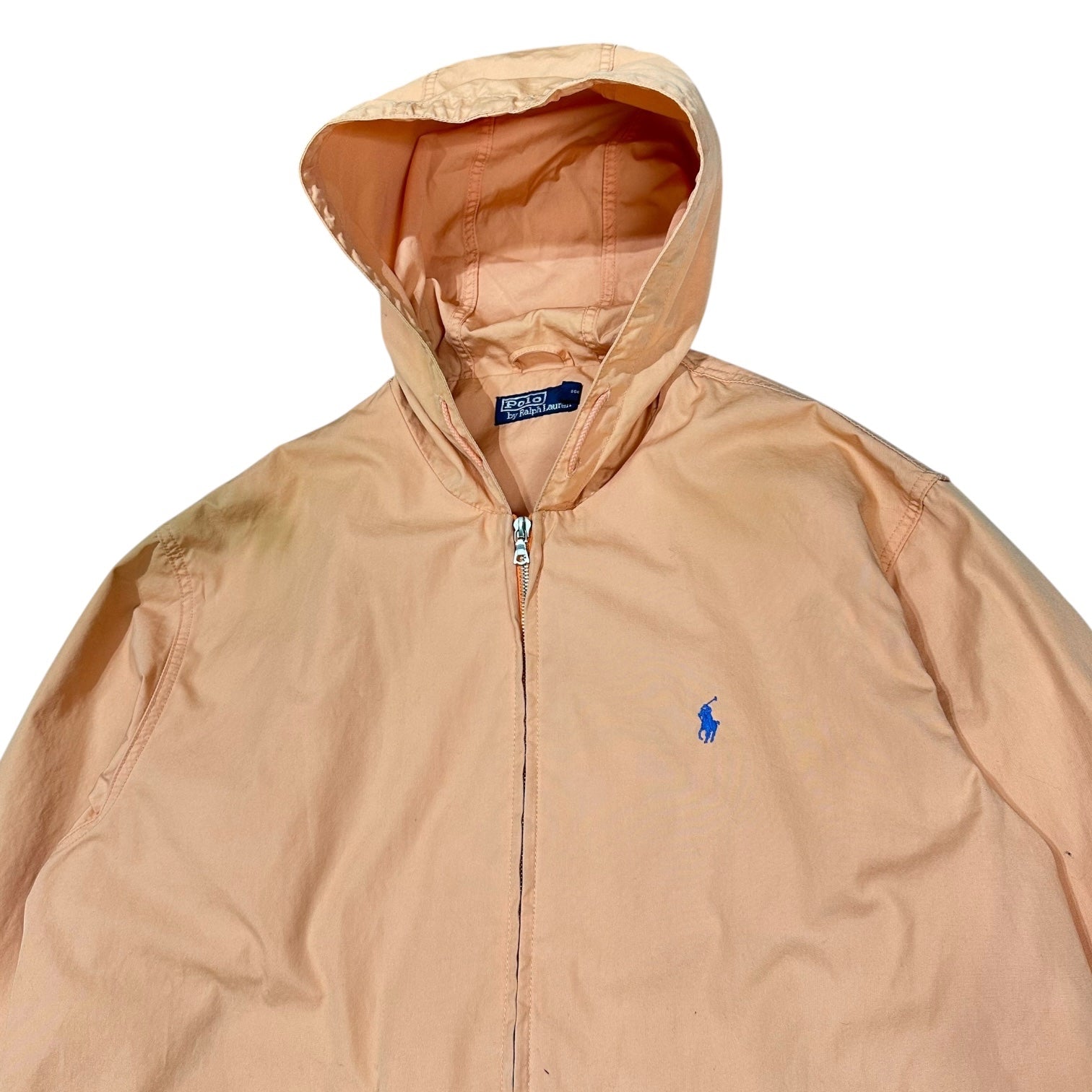 POLO RALPH LAUREN(ポロラルフローレン) 90’s Pony Logo Cotton Hooded Jacket ポニー ロゴ コットン フーデッド ジャケット JR-RL-IM3890 LL オレンジ アクティ21 90年代 ヴィンテージ マウンテンパーカー