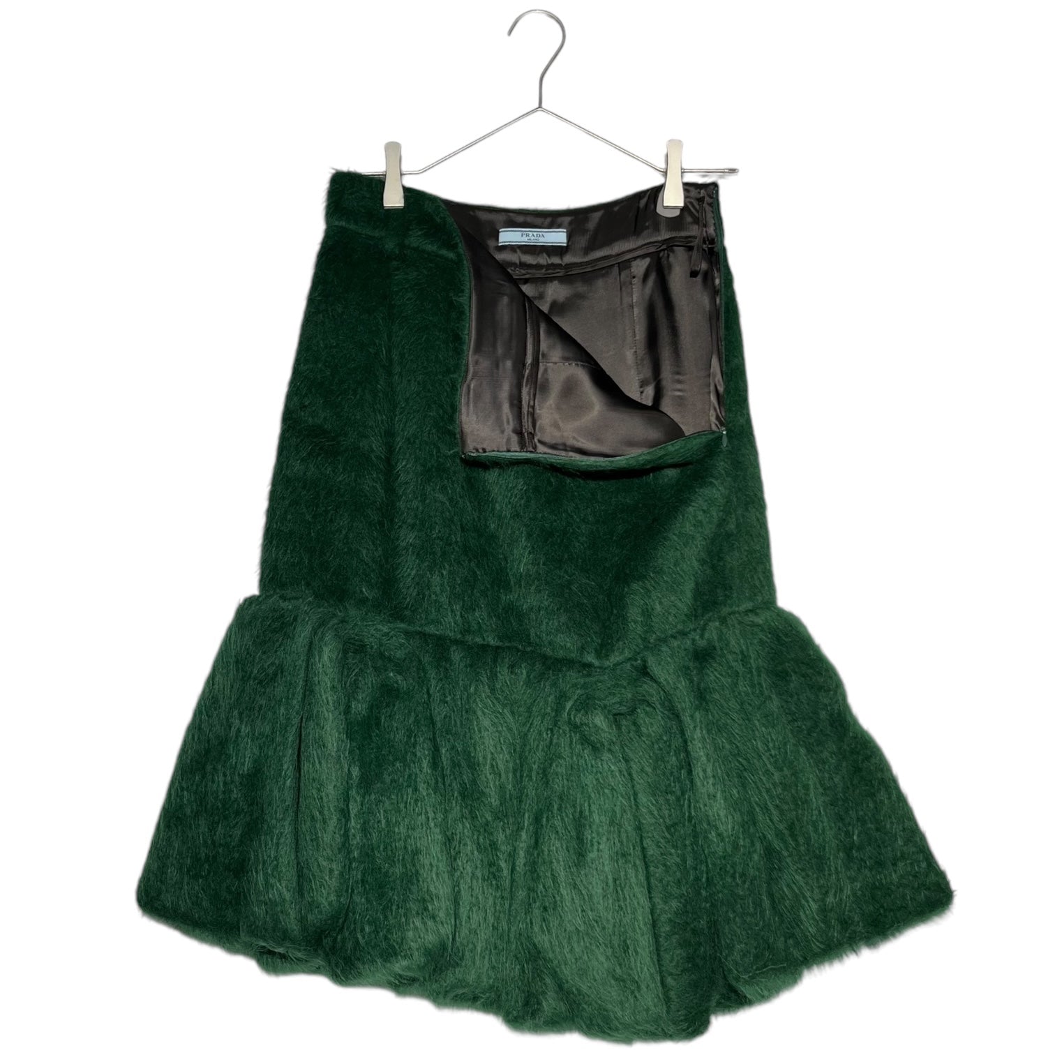PRADA(プラダ) 17AW Alpaca shaggy mermaid skirt アルパカ シャギー マーメード スカート P190MG 36(S程度) グリーン