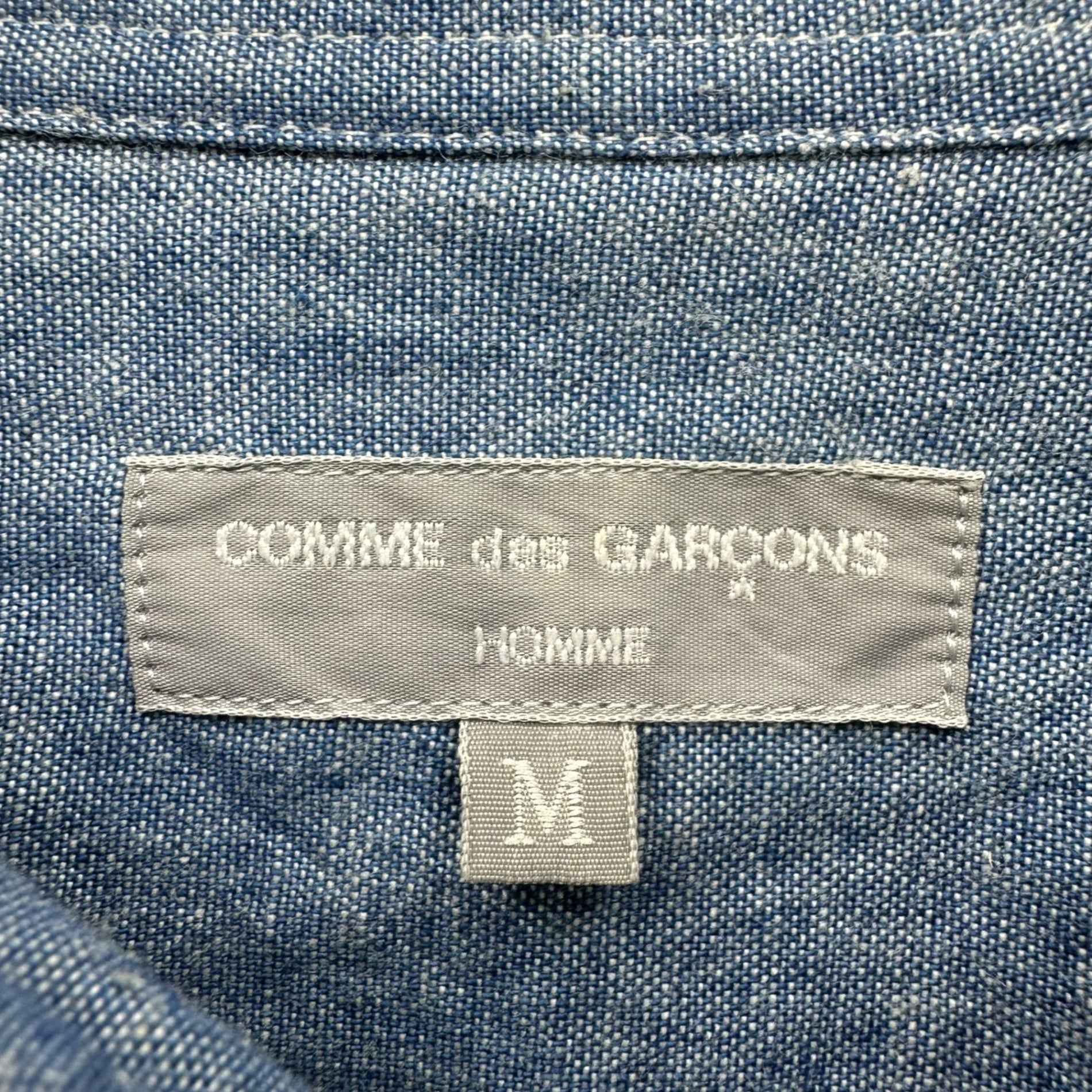 COMME des GARCONS HOMME(コムデギャルソンオム) 03SS Big Snap Button Chambray Long Sleeve Shirt ビッグ スナップ ボタン シャンブレー 長袖 シャツ HI-B045 M ライトインディゴ AD2002 田中オム 田中啓一デザイン期