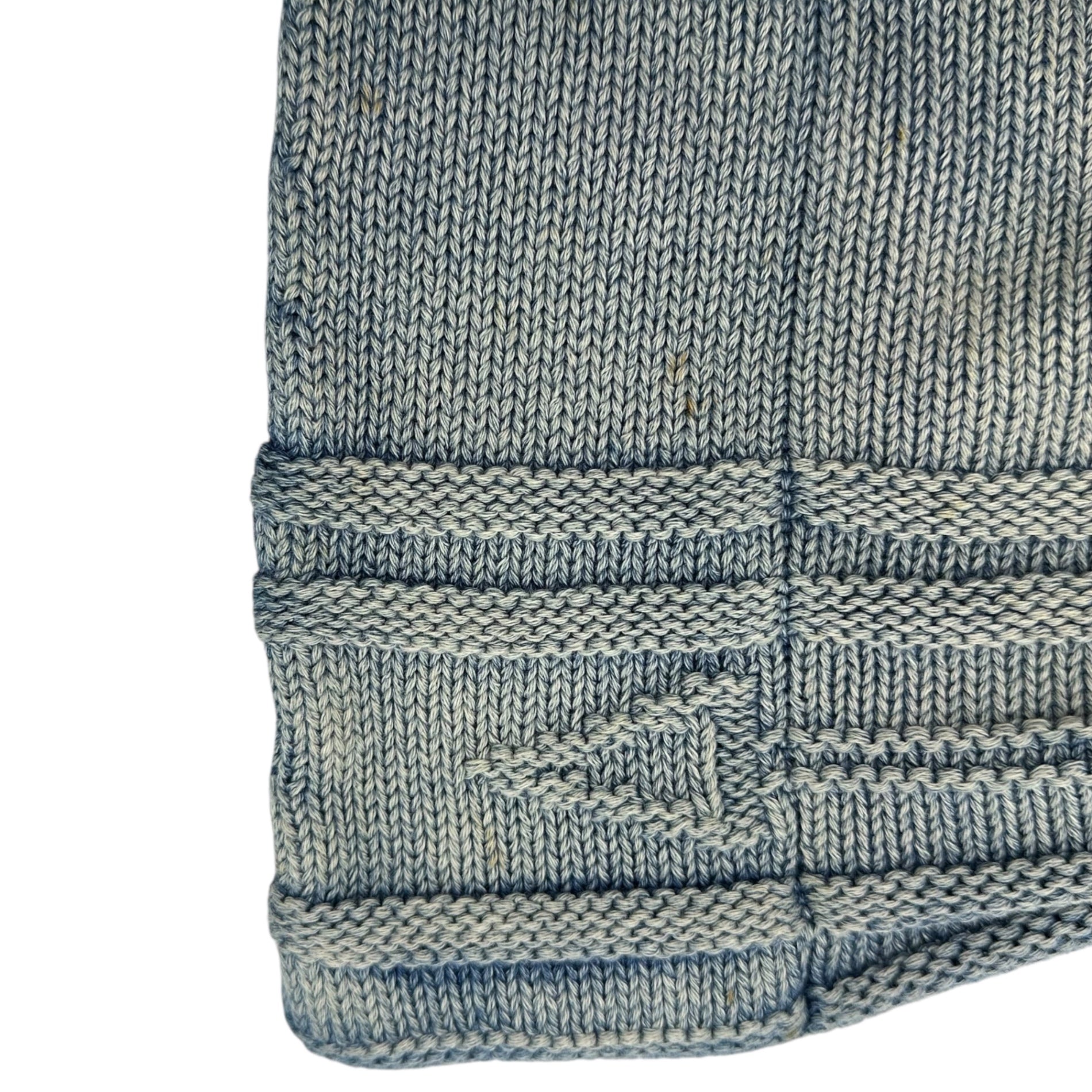 HYSTERIC GLAMOUR×Original Blues(ヒステリックグラマー×オリジナルブルース) 18SS Shawl collar indigo knit cardigan with conchos ショールカラー インディゴ コンチョ付き ニット カーディガン 02181ND02 S インディゴ USED加工